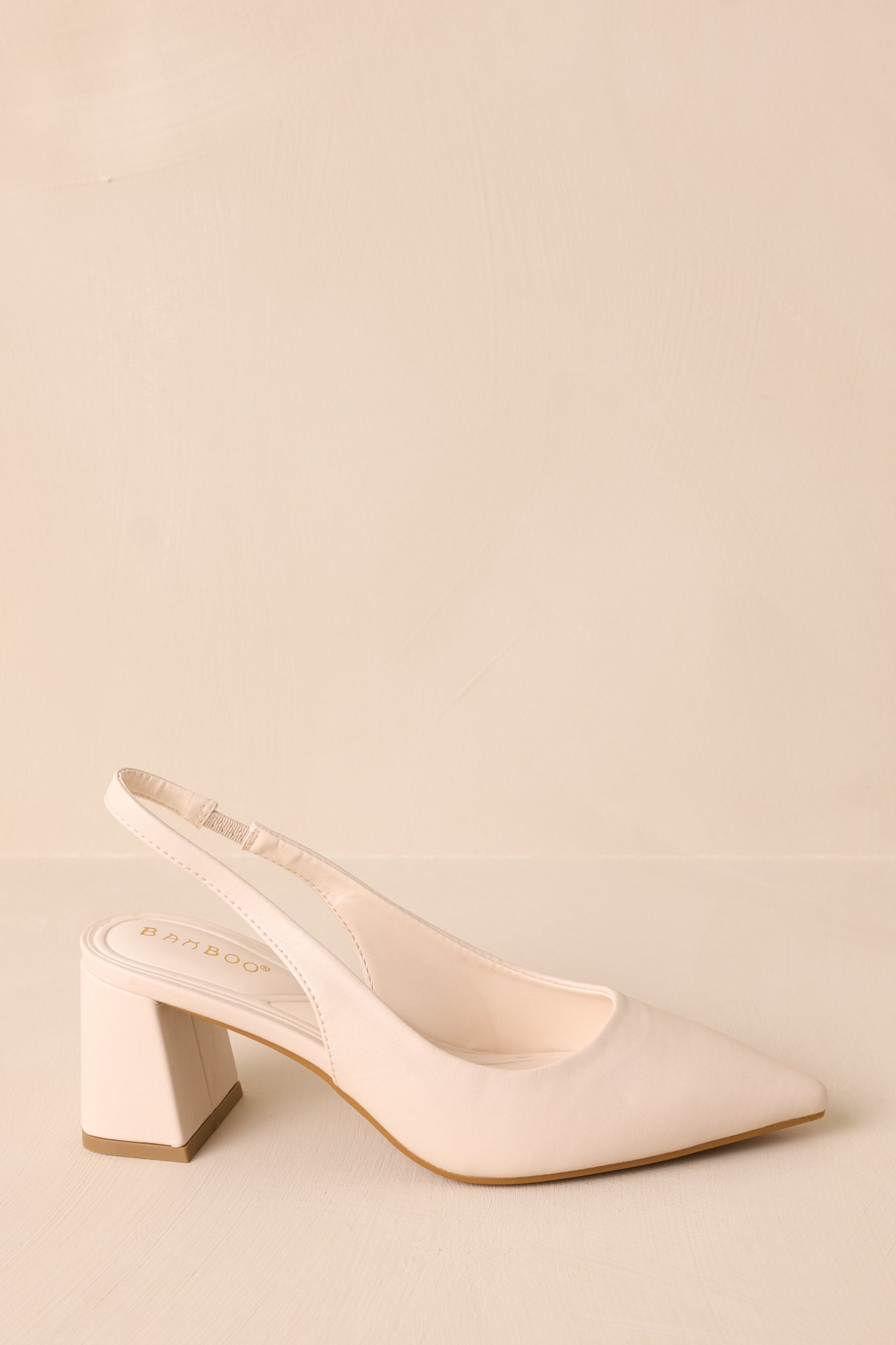 Lost Your Chance Ivory Pointed-Toe Slingback Heels