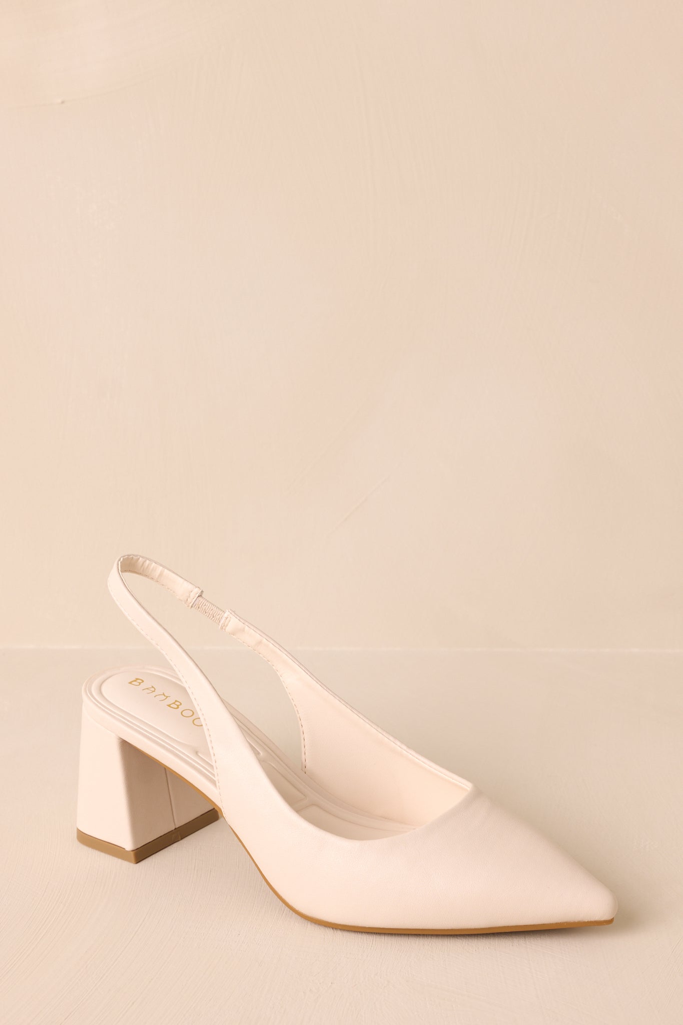 Lost Your Chance Ivory Pointed-Toe Slingback Heels