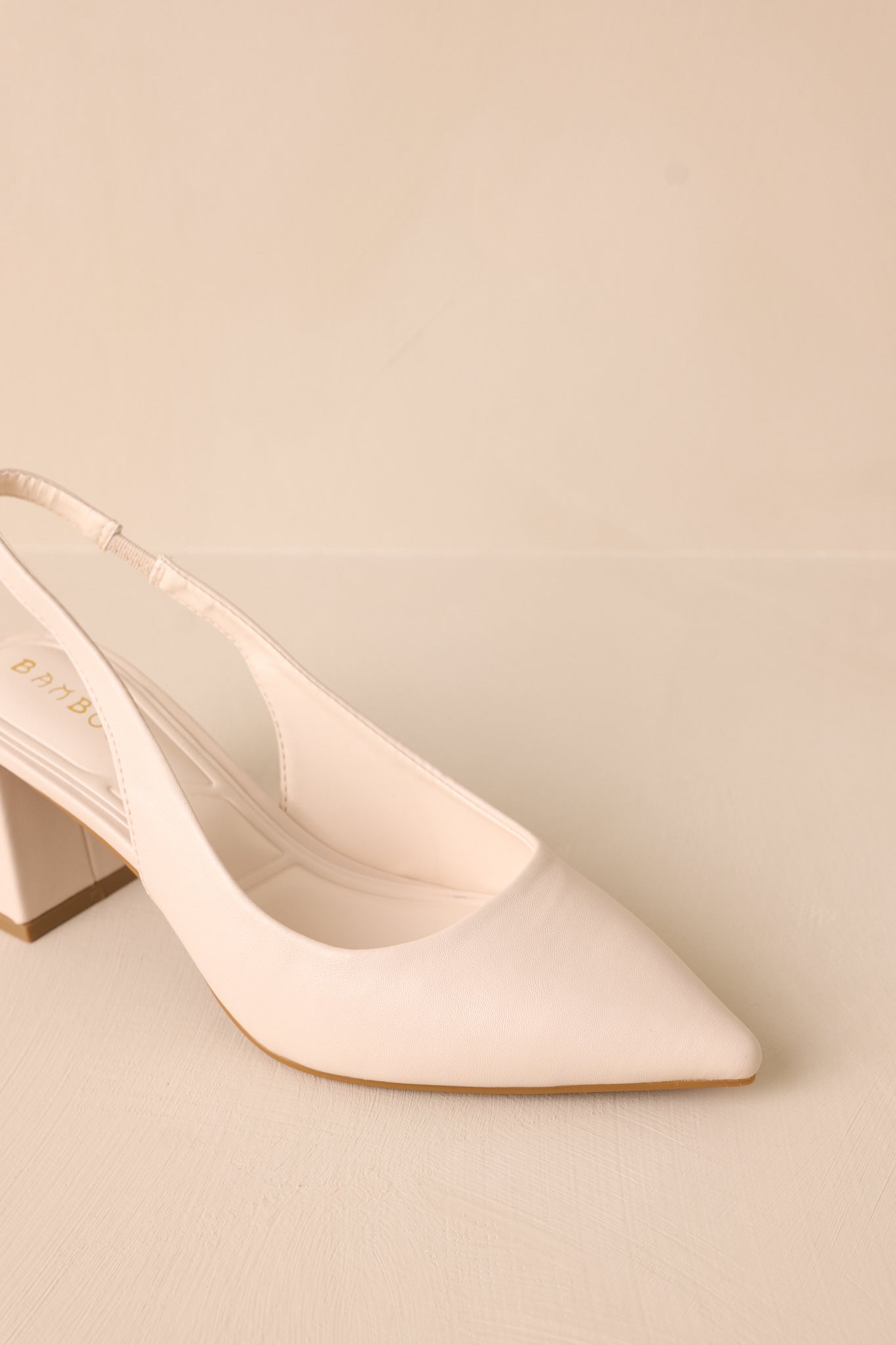 Lost Your Chance Ivory Pointed-Toe Slingback Heels