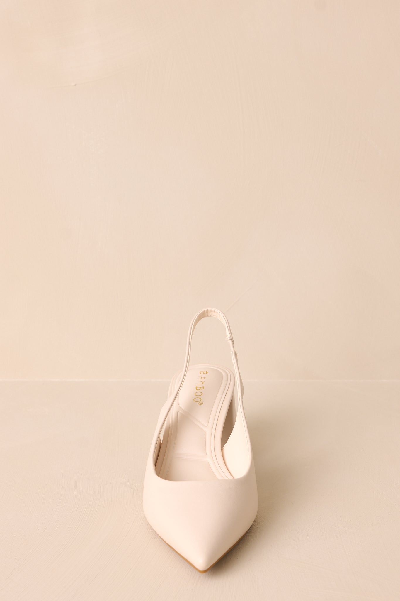 Lost Your Chance Ivory Pointed-Toe Slingback Heels