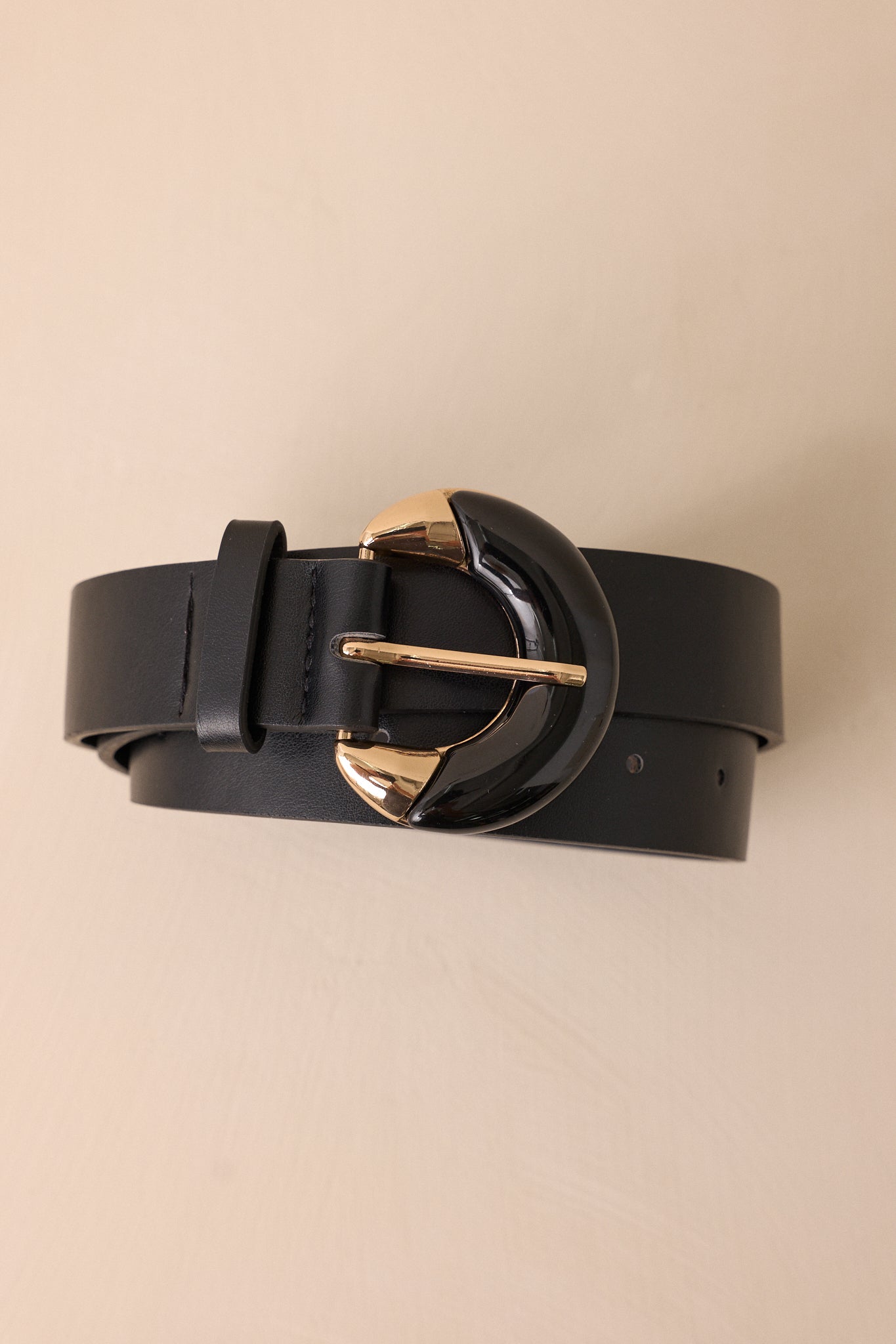 All The Days Black Faux Leather Belt