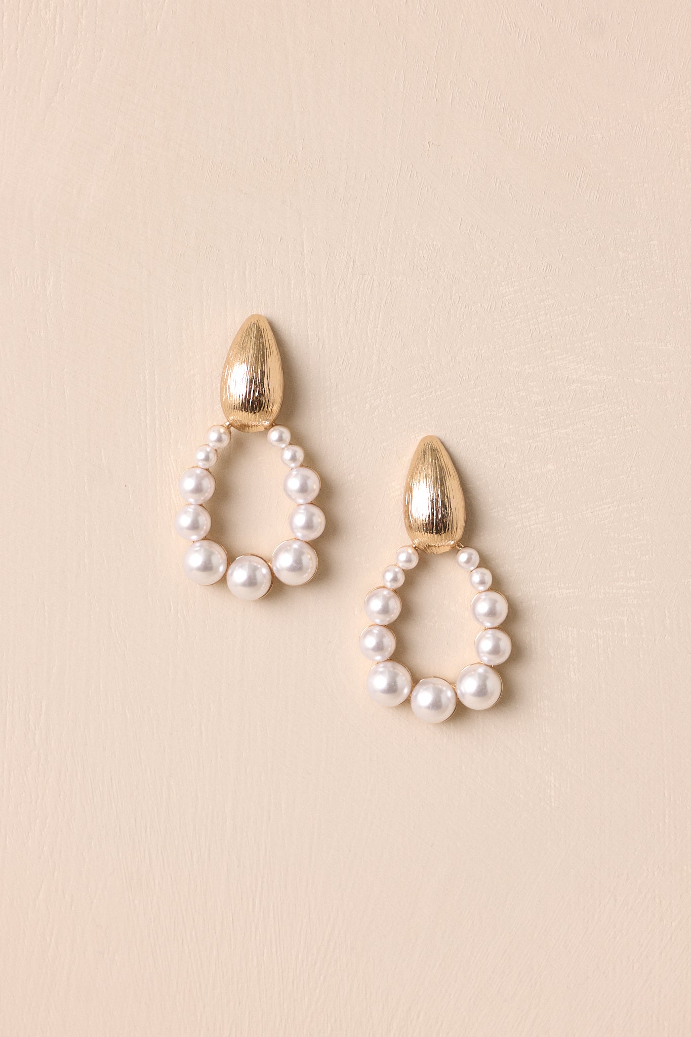 Clouded Illusions Gold & Ivory Pearl Drop Earrings