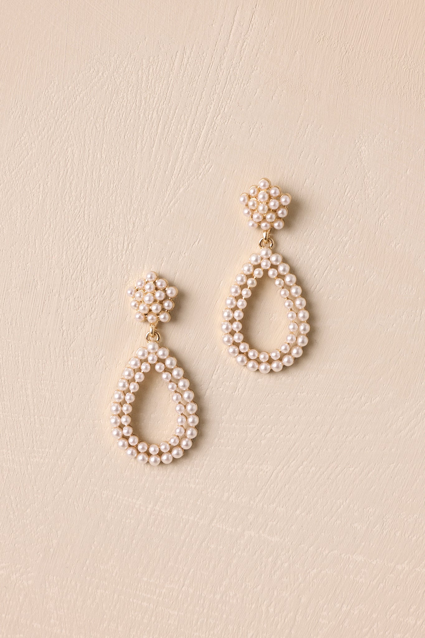 Glistening Dreams Ivory Pearl Drop Earrings