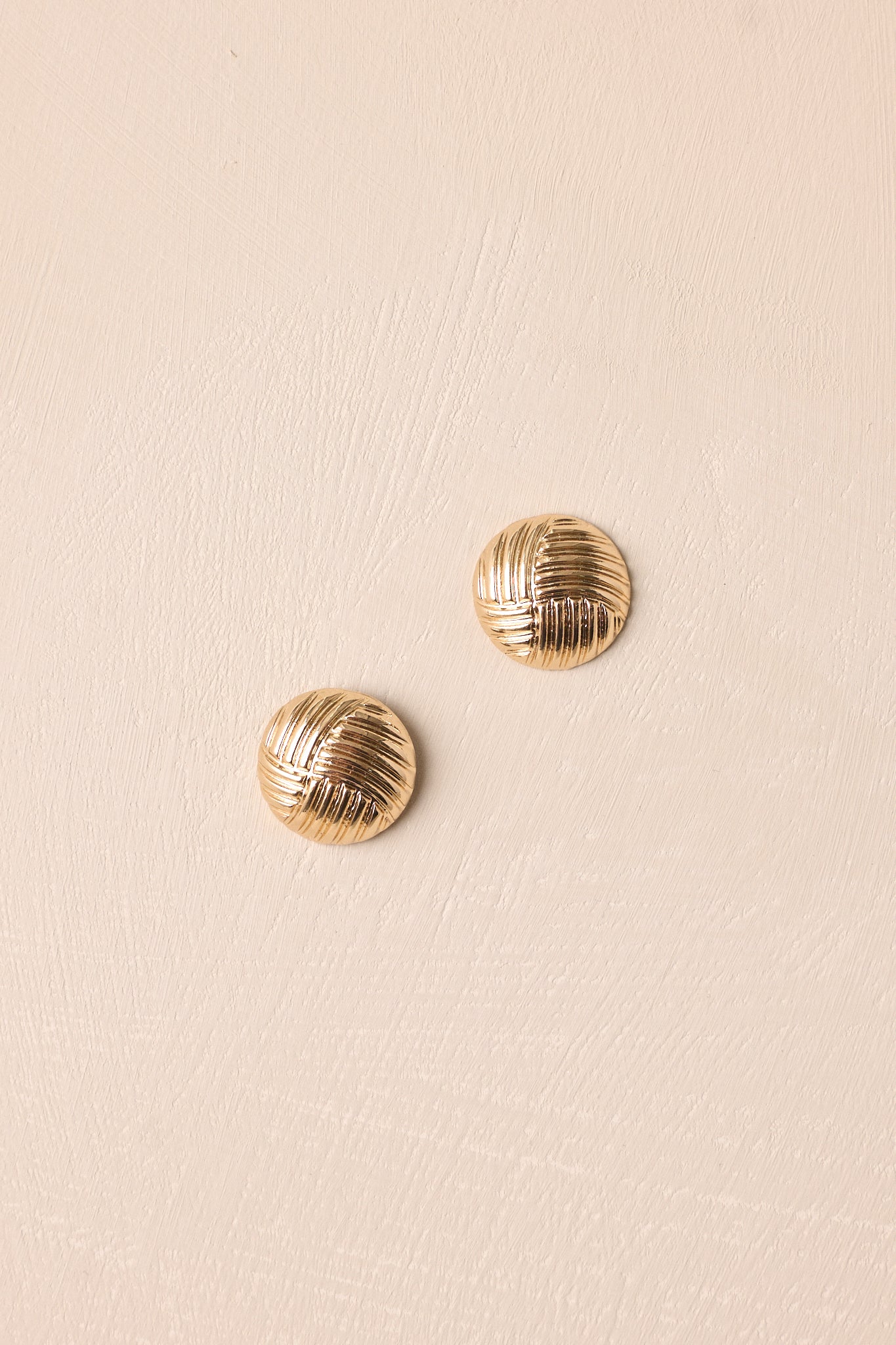 Where I'll Be Textured Gold Earrings