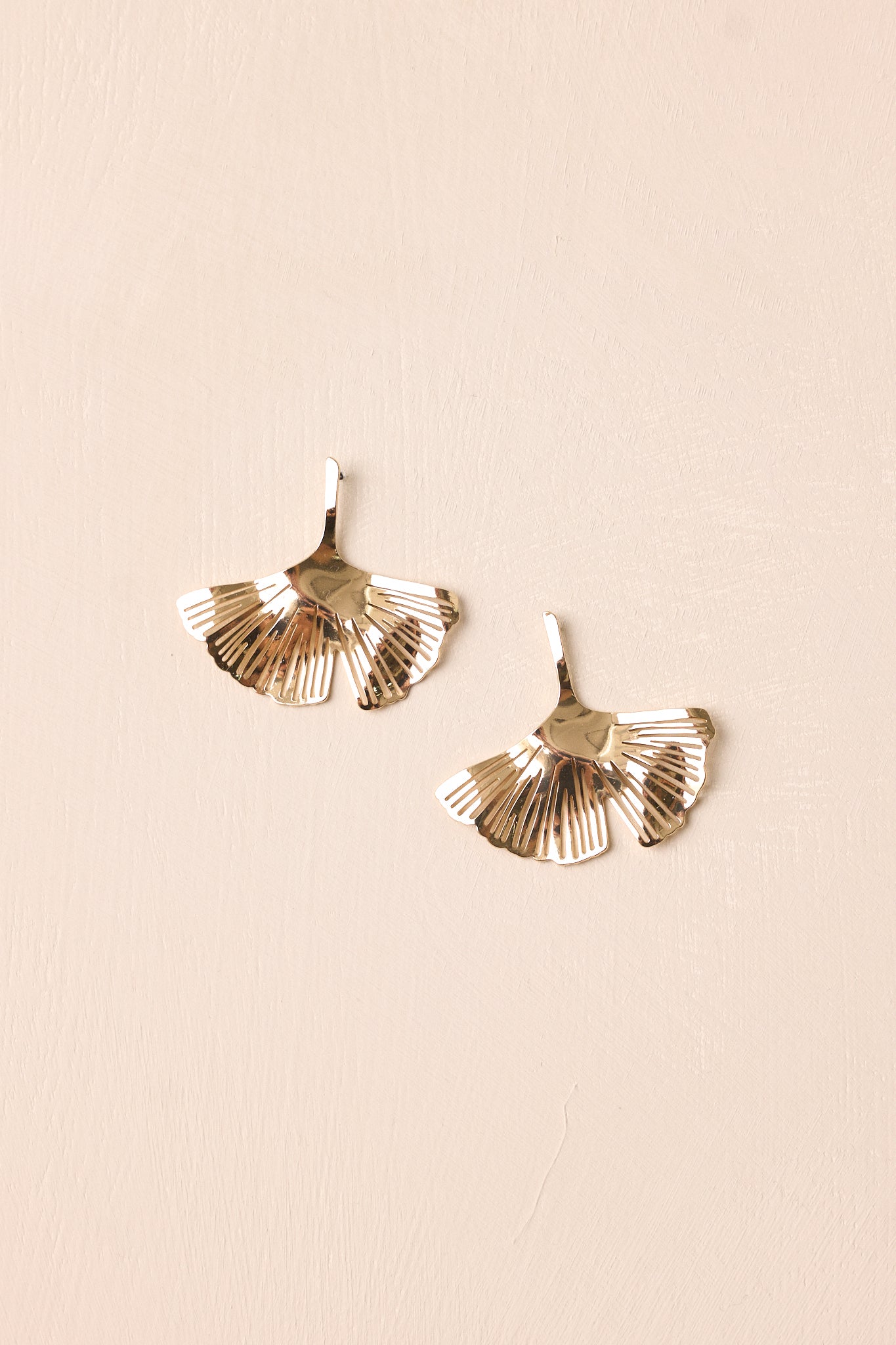 Breaking The Silence Gold Fan Drop Earrings