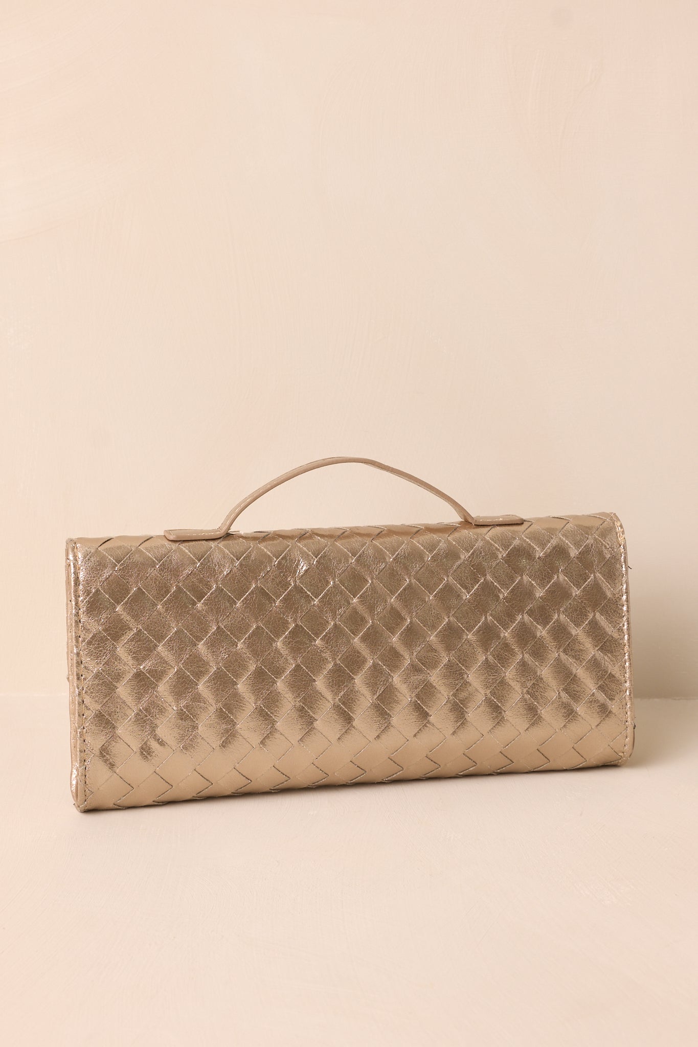 Midnight Sun Gold Woven Clutch