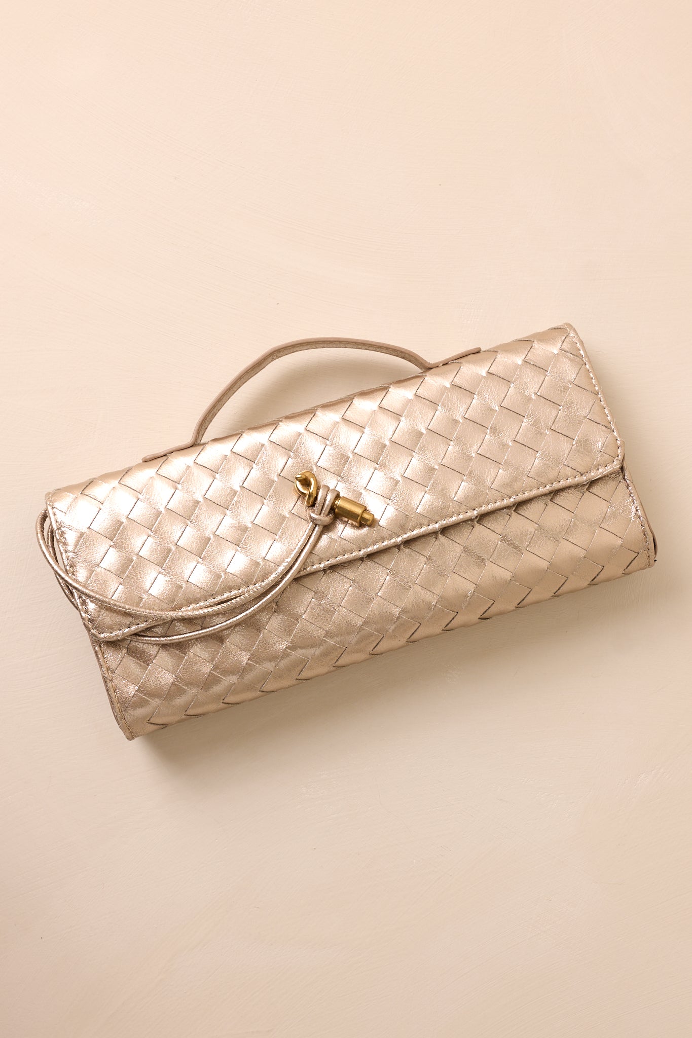 Midnight Sun Gold Woven Clutch