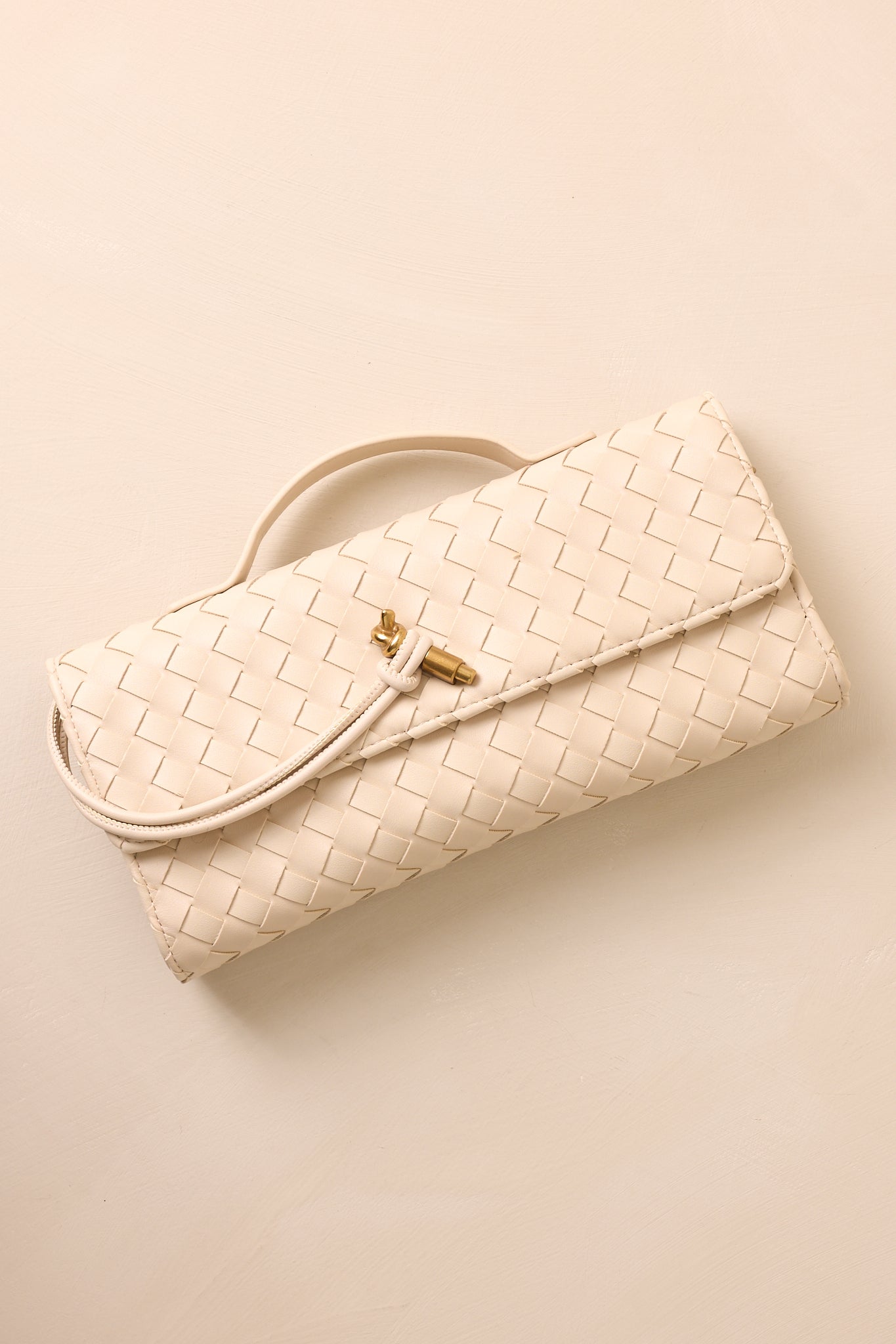 Midnight Sun Ivory Woven Clutch