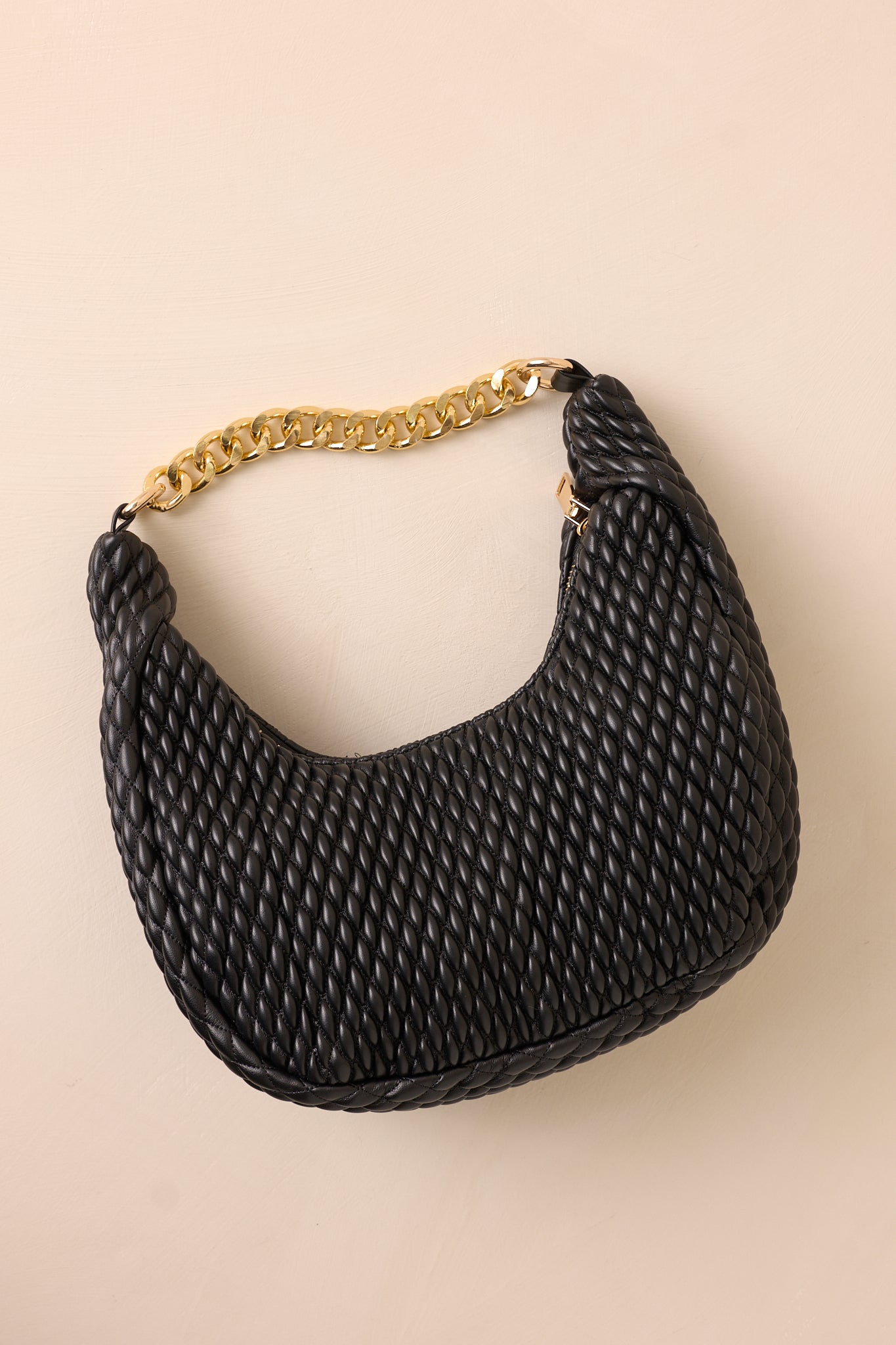 Streak Of Destiny Black Faux Leather Handbag