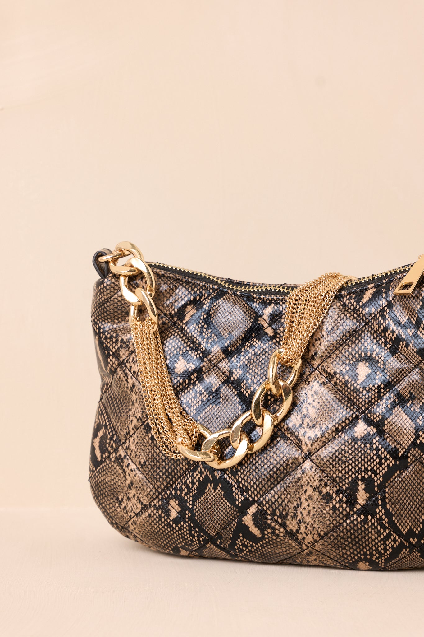 I'm Yours Tonight Snakeskin Quilted Handbag