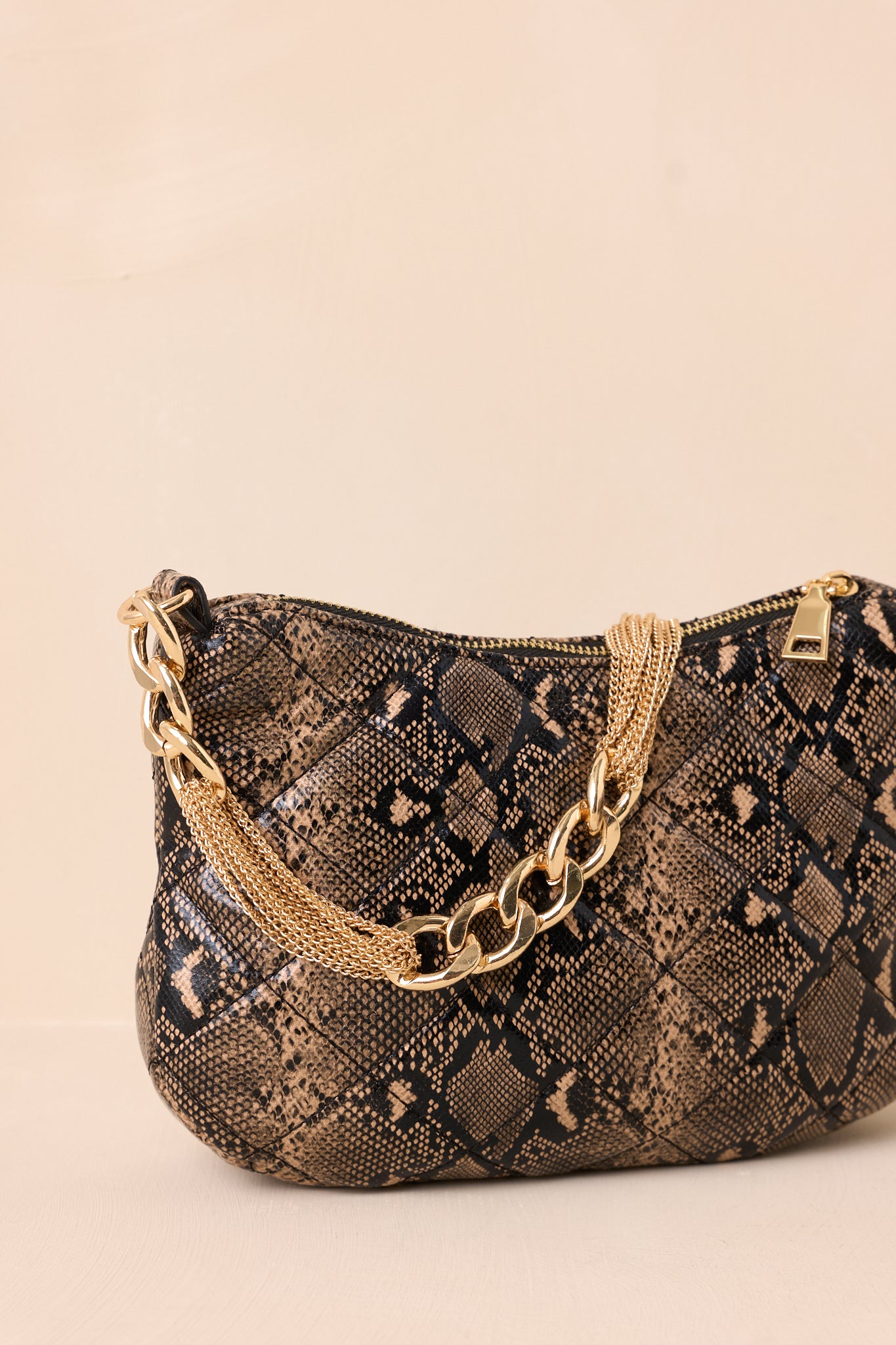 I'm Yours Tonight Snakeskin Quilted Handbag