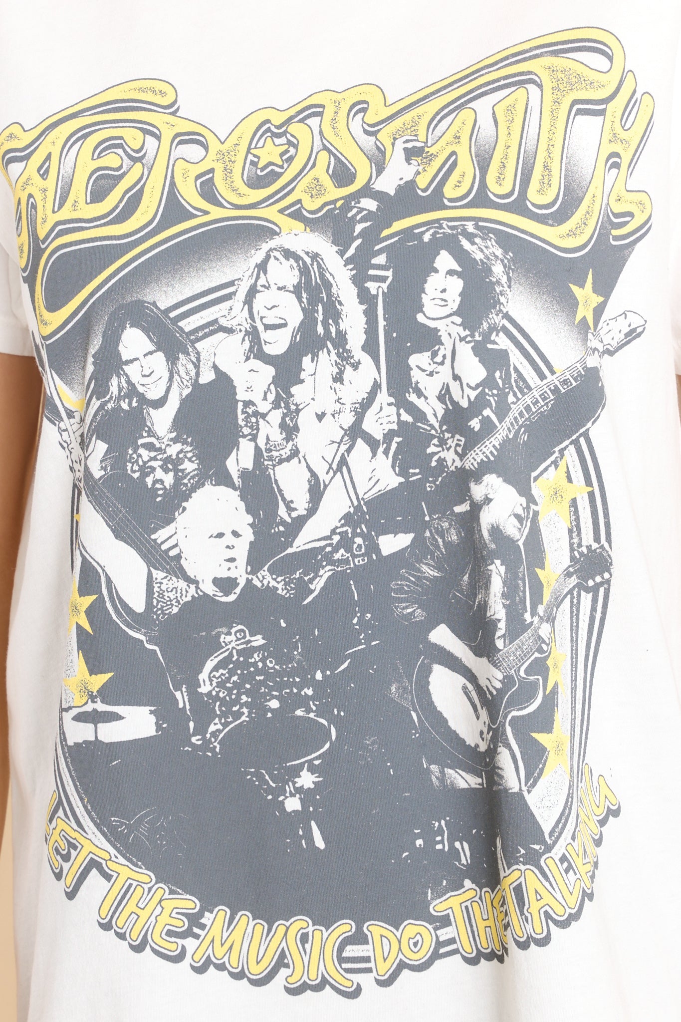 Aerosmith World Tour 2014 White Tee - Red Dress