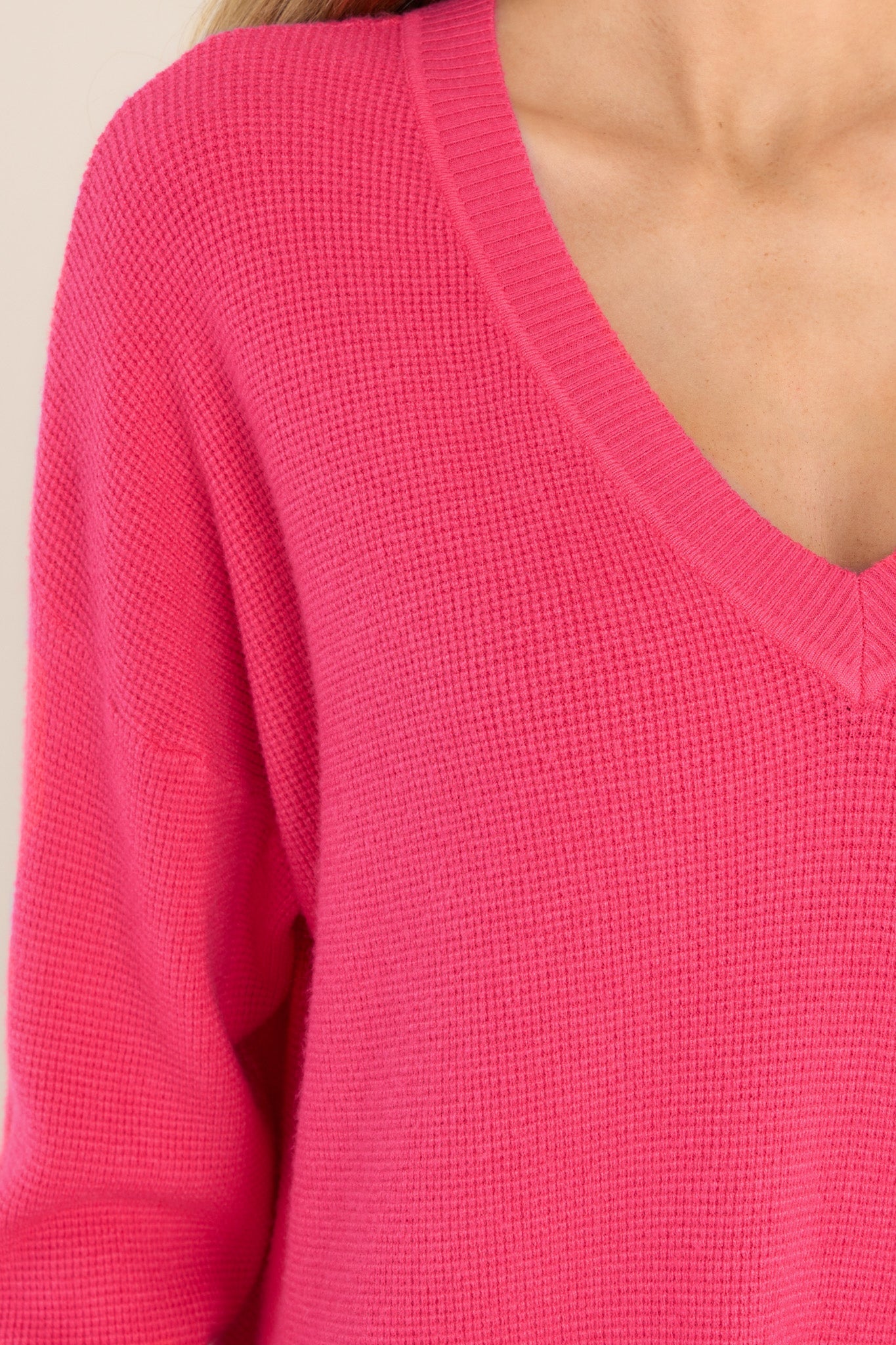 Breath Of Freshness Pink Sweater - Red Dress