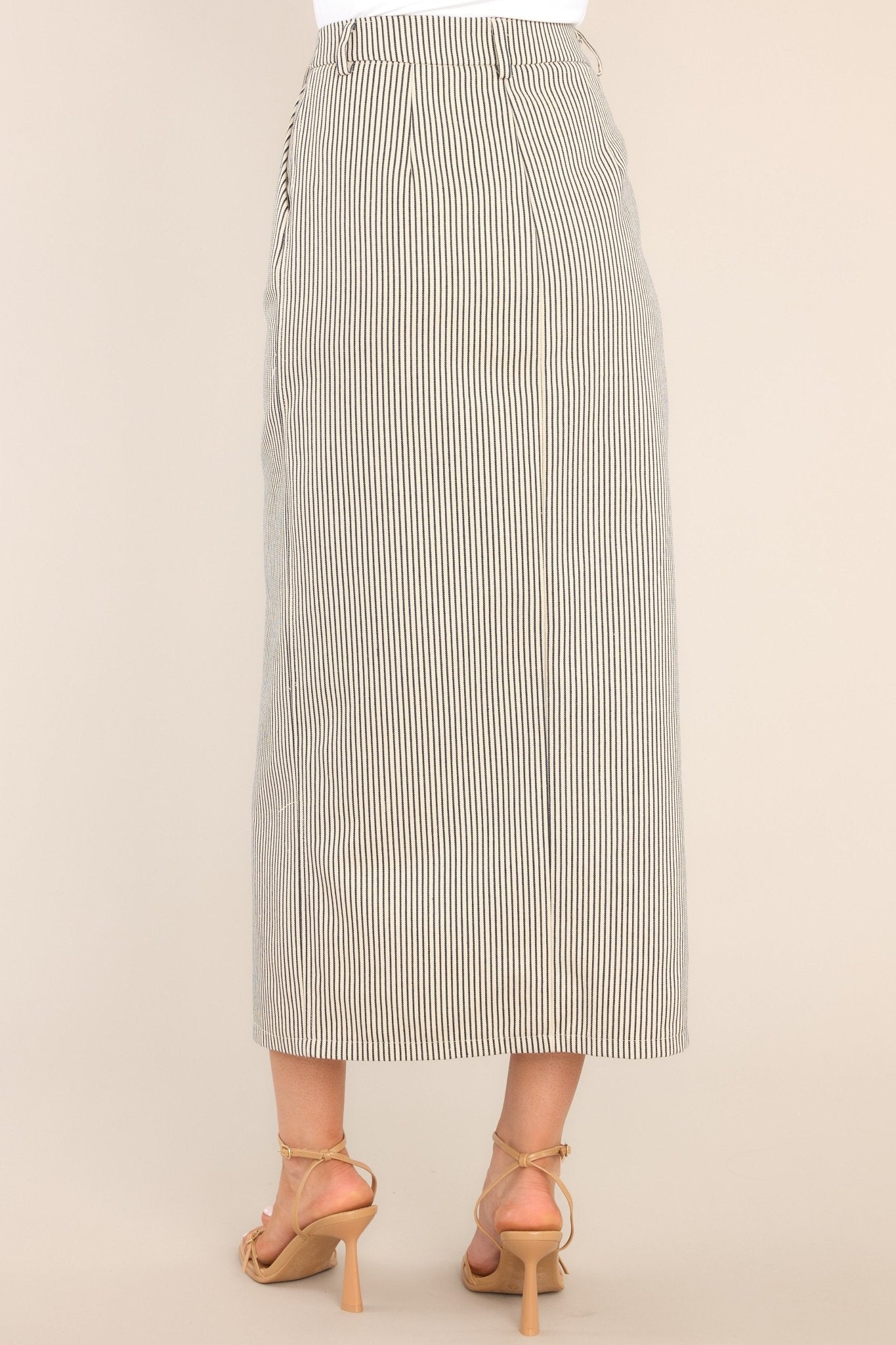 Natural Navy Stripe Maxi Skirt All Skirts Red Dress