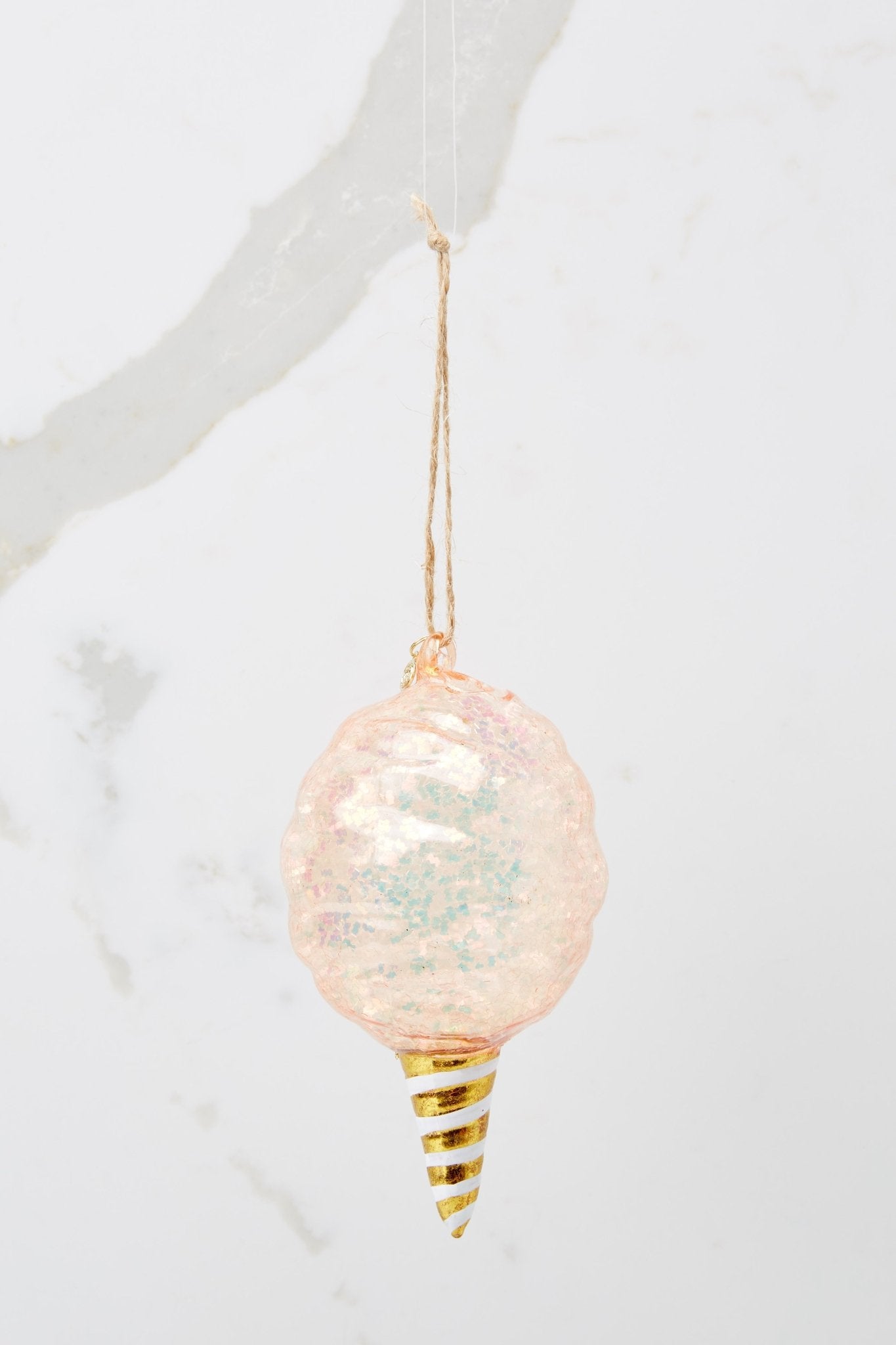 Cotton Candy Cravings Peach Ornament - Red Dress