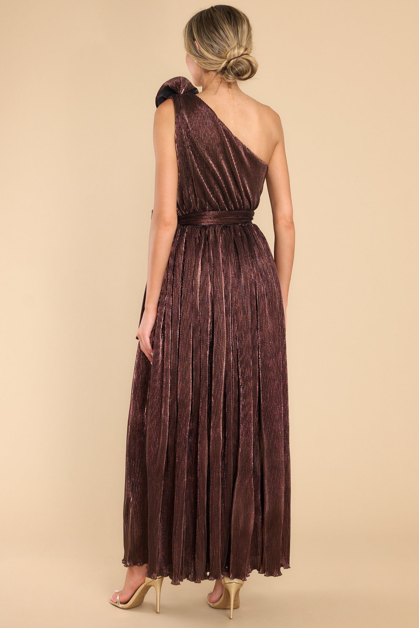 Crowning Moment Chocolate Maxi Dress - Red Dress