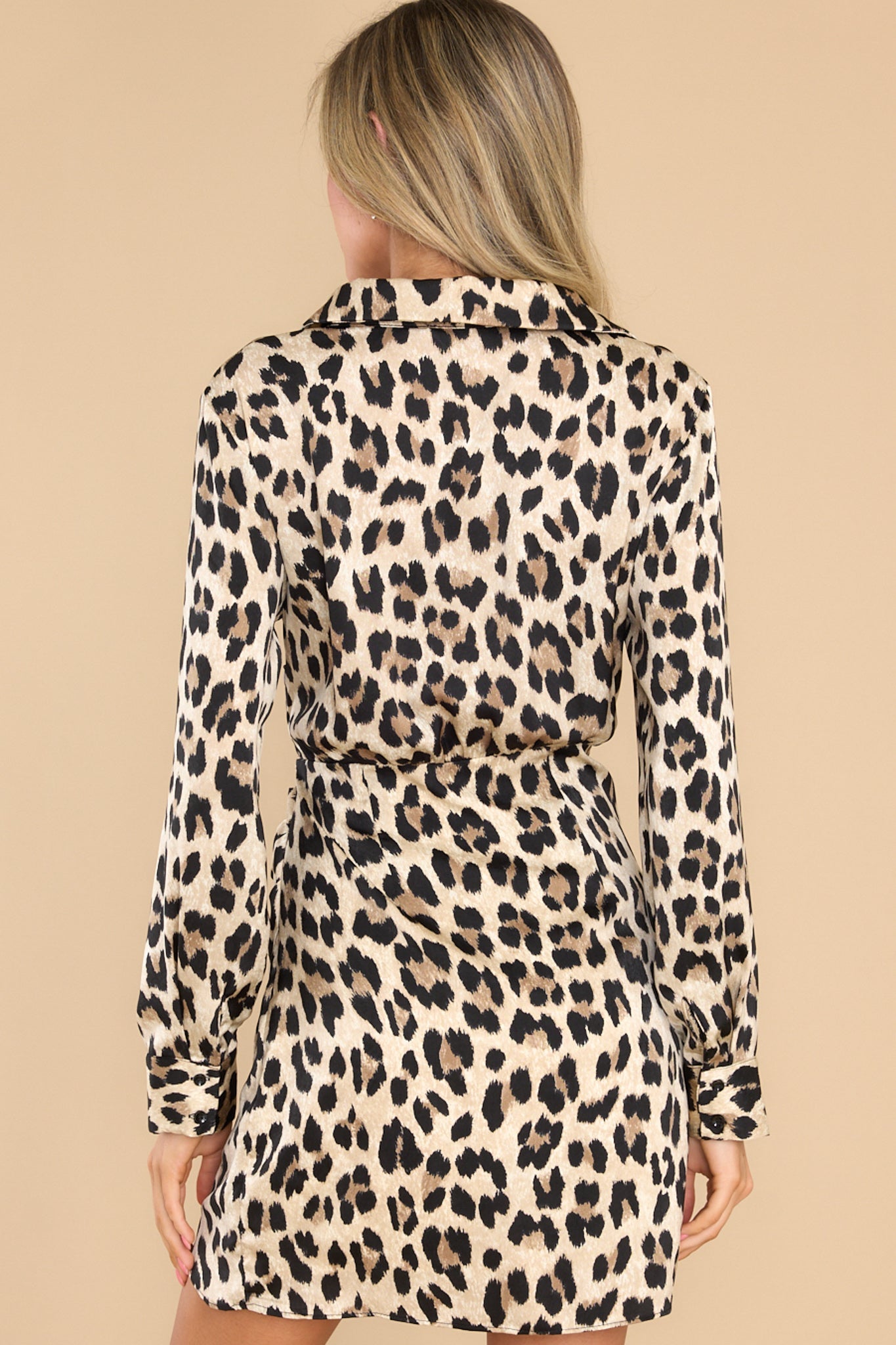 Decisions To Make Beige Leopard Print Dress - Red Dress