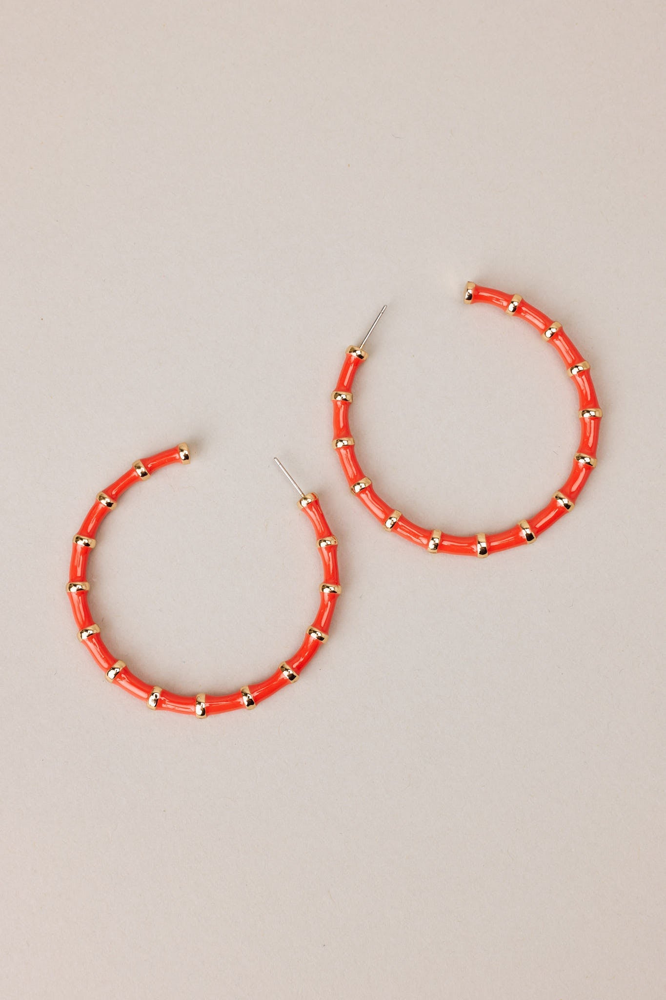 Everyday Love Red Hoop Earrings - Red Dress