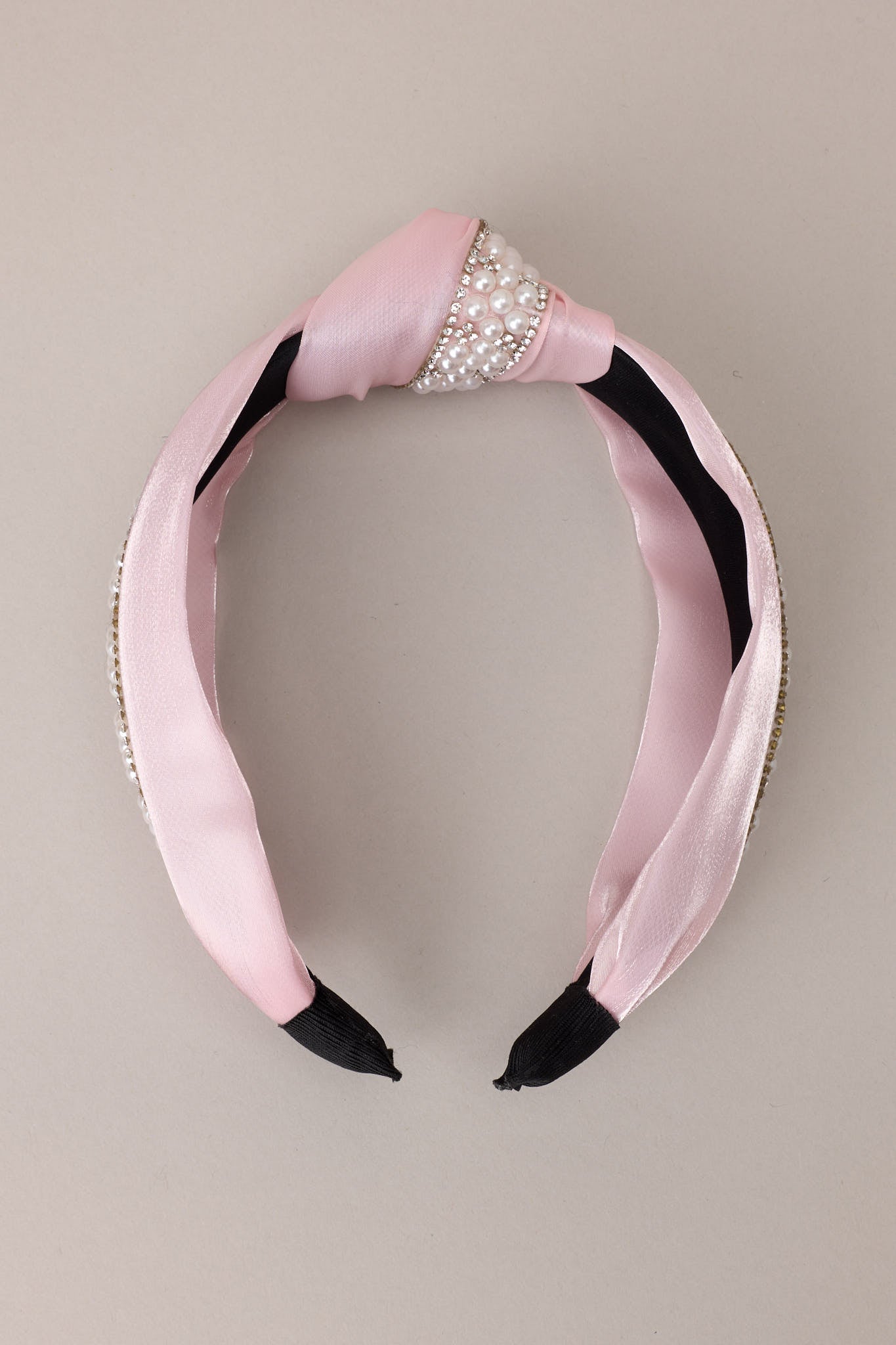 From Struggle To Triumph Light Pink Headband - Red Dress