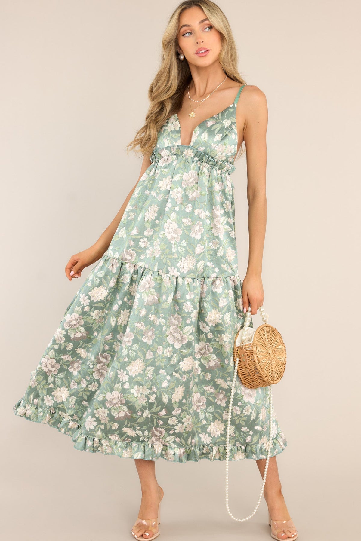 I Can’t Wait Sage Green Maxi Dress - All Dresses | Red Dress