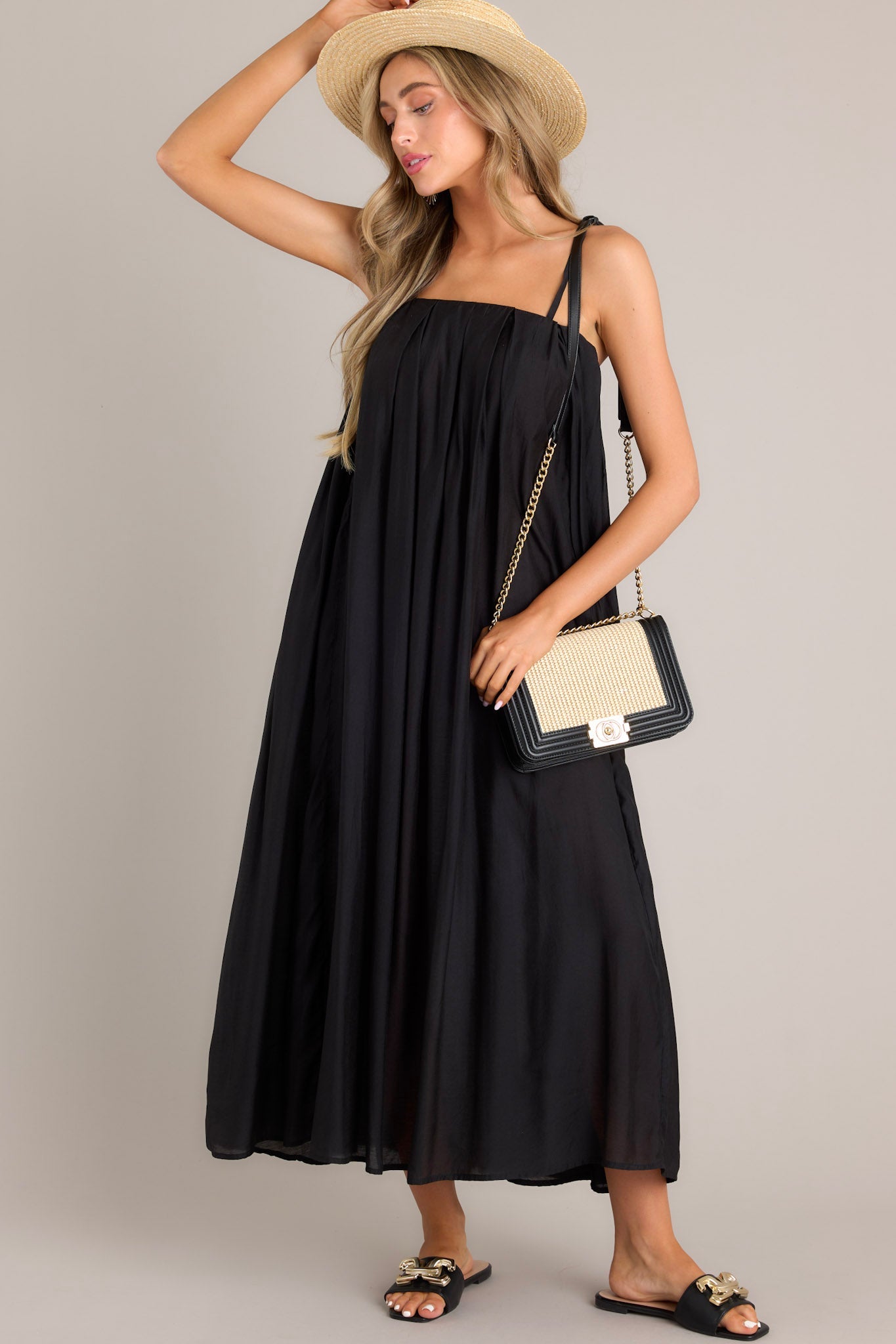 I Need Somebody Black Maxi Dress - Red Dress