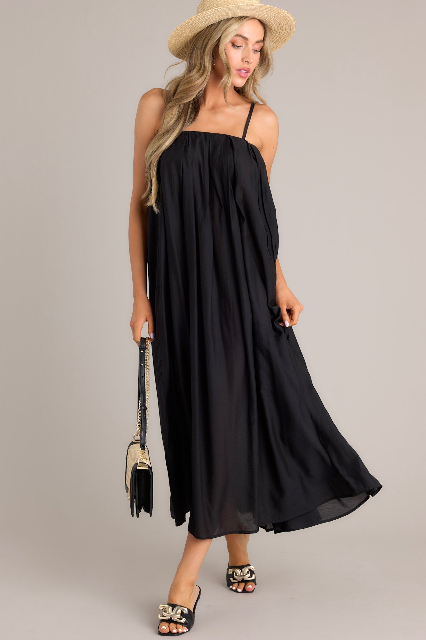 I Need Somebody Black Maxi Dress - Red Dress