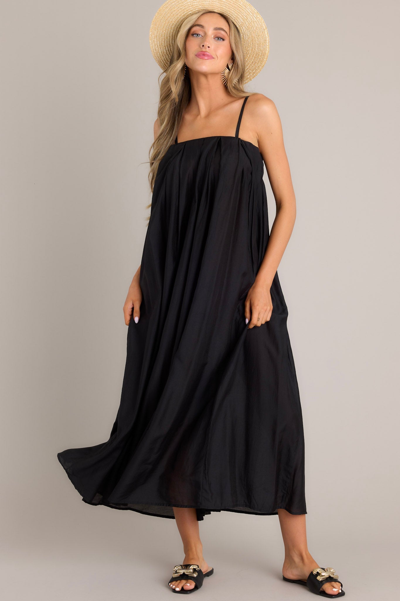 I Need Somebody Black Maxi Dress - Red Dress