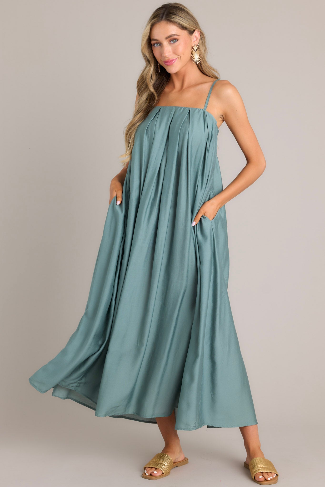 I Need Somebody Sage Green Maxi Dress - Red Dress