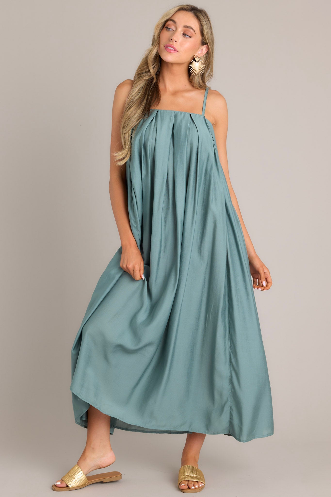 I Need Somebody Sage Green Maxi Dress - Red Dress