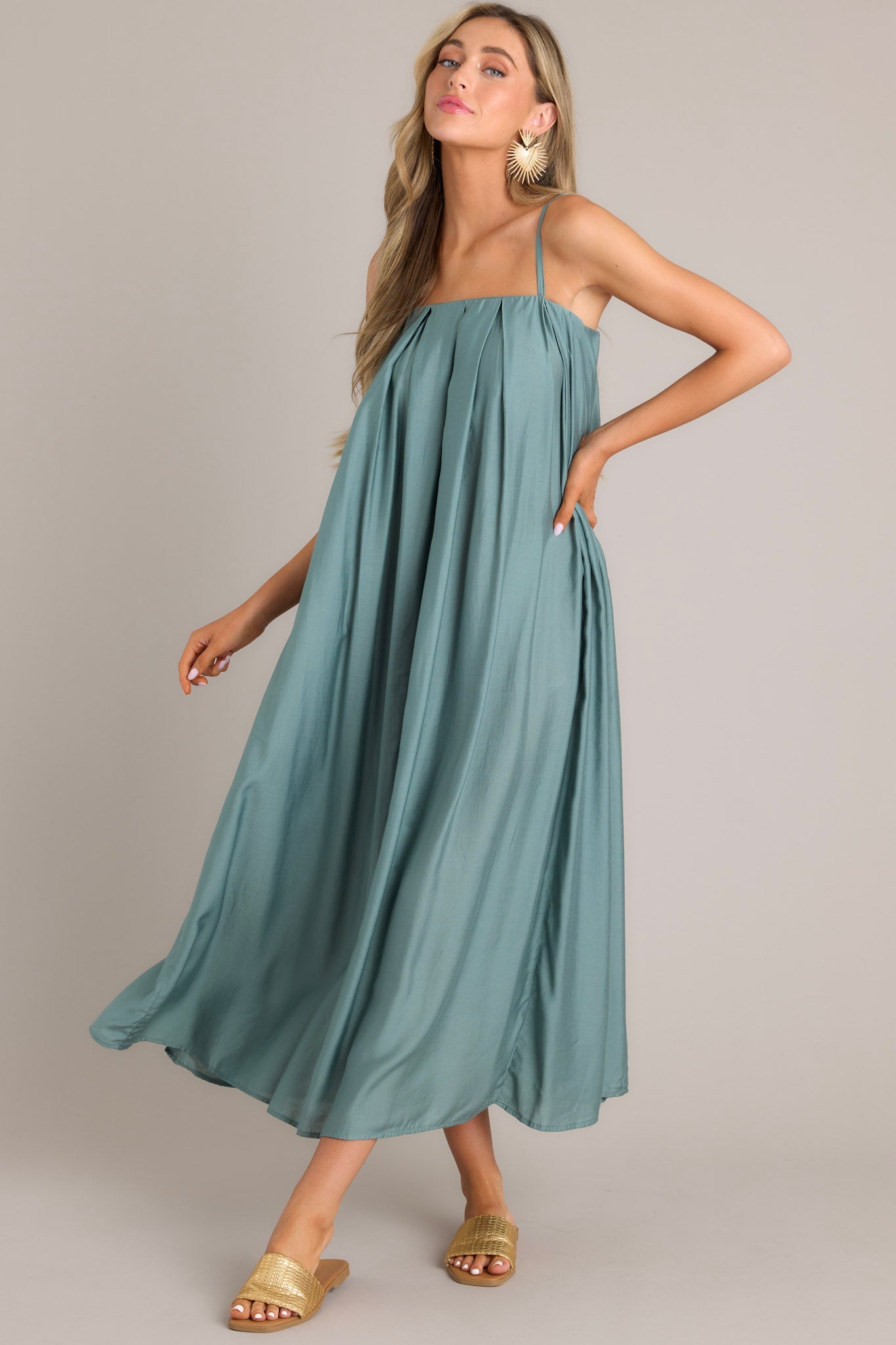 I Need Somebody Sage Green Maxi Dress - Red Dress