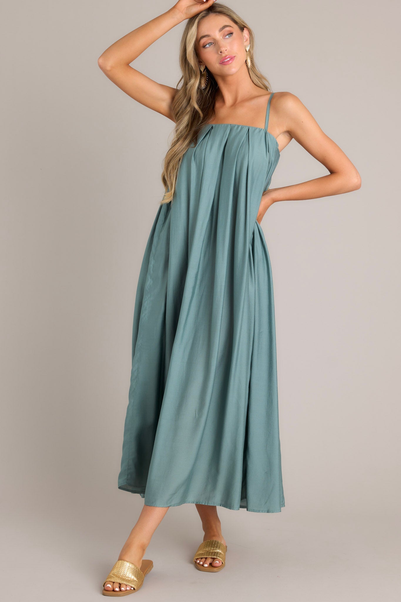 I Need Somebody Sage Green Maxi Dress - Red Dress