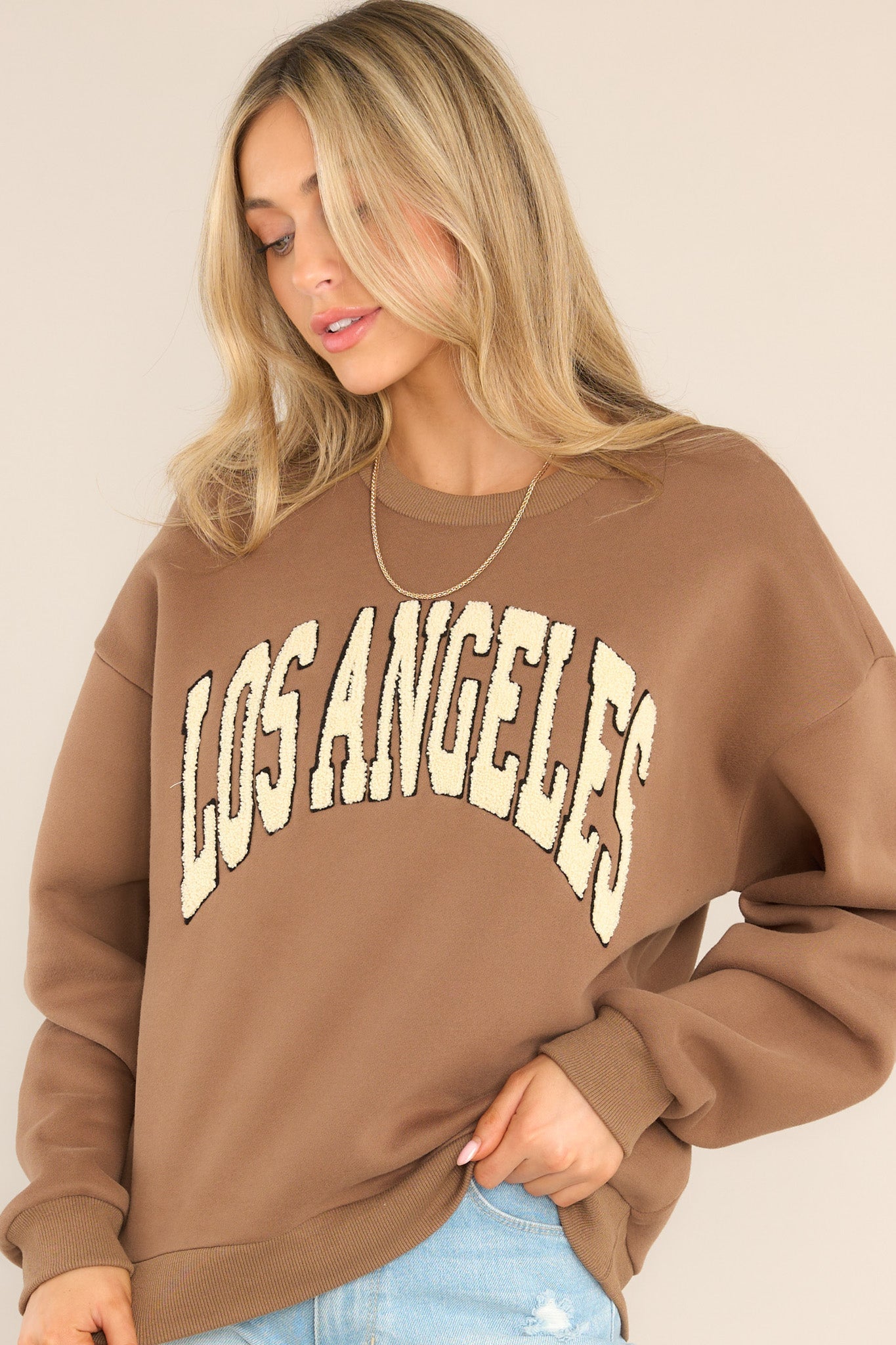 In Every City Brown Los Angeles Sweatshirt - Red Dress