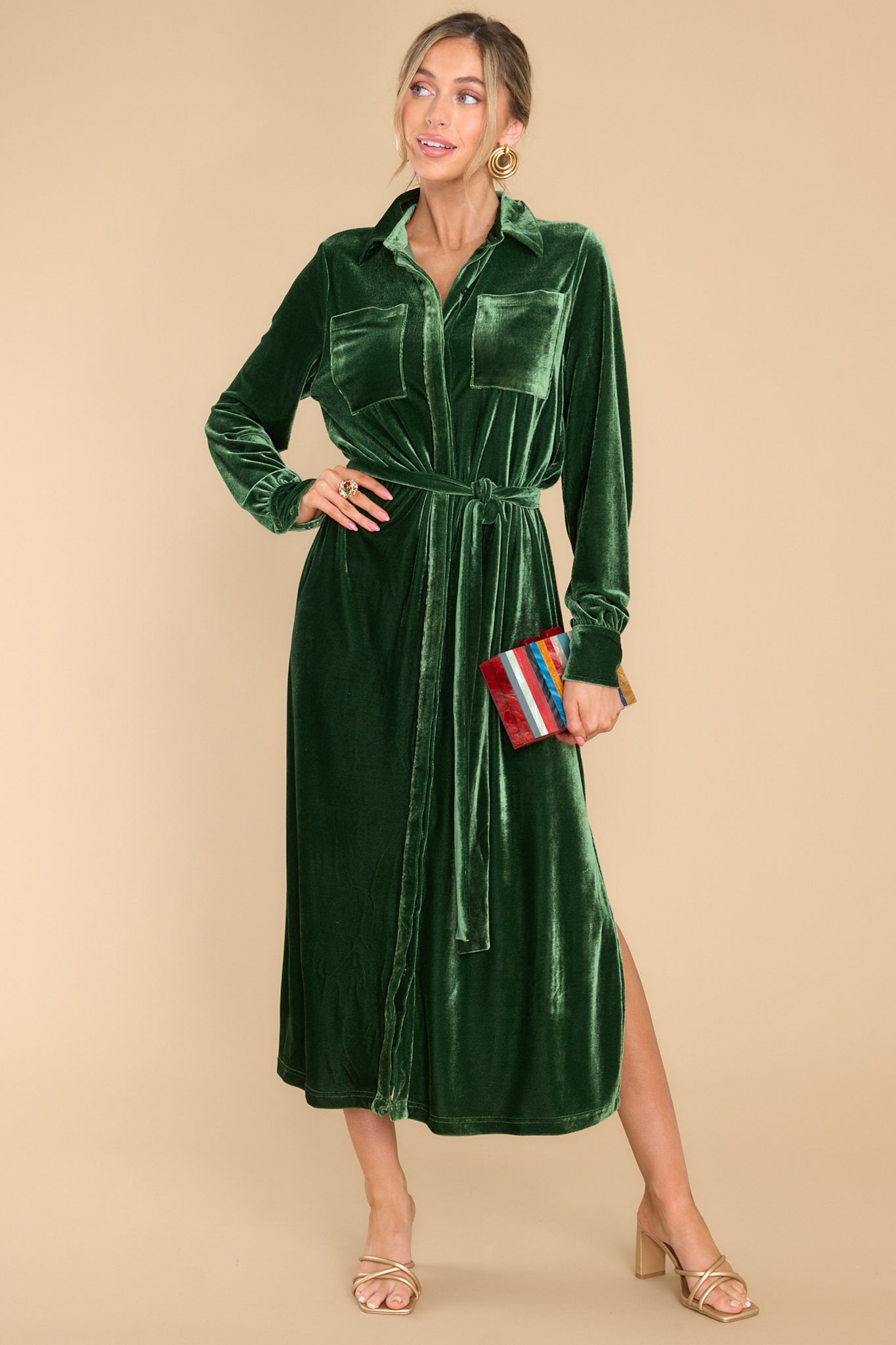 Just Watch Emerald Green Midi Dress - Red Dress