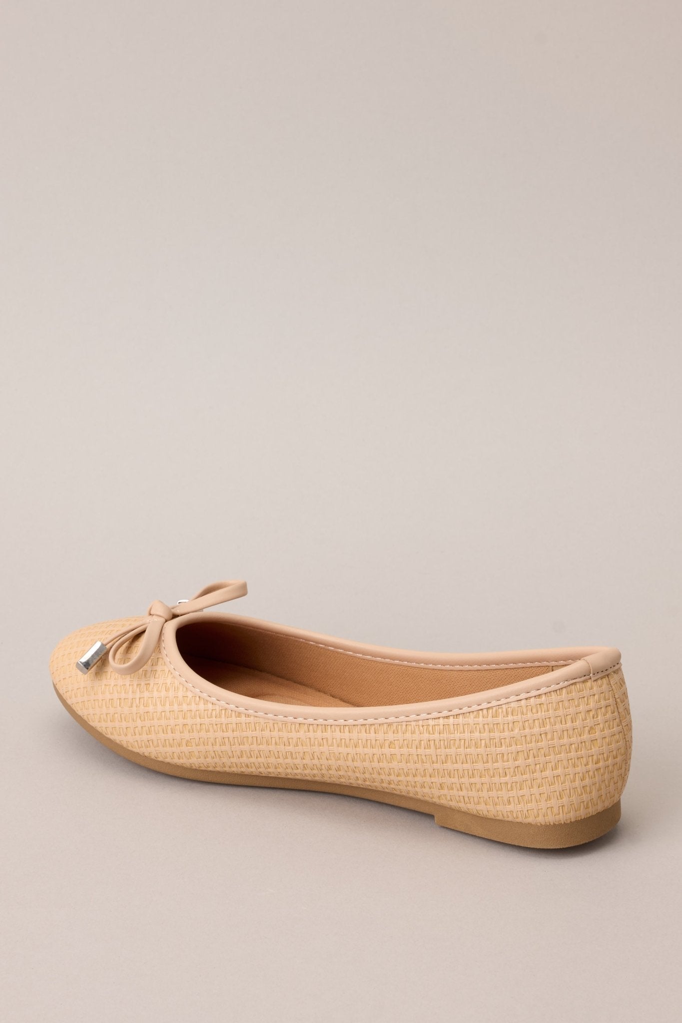 Love And Laughter Beige Ballet Flats - Red Dress