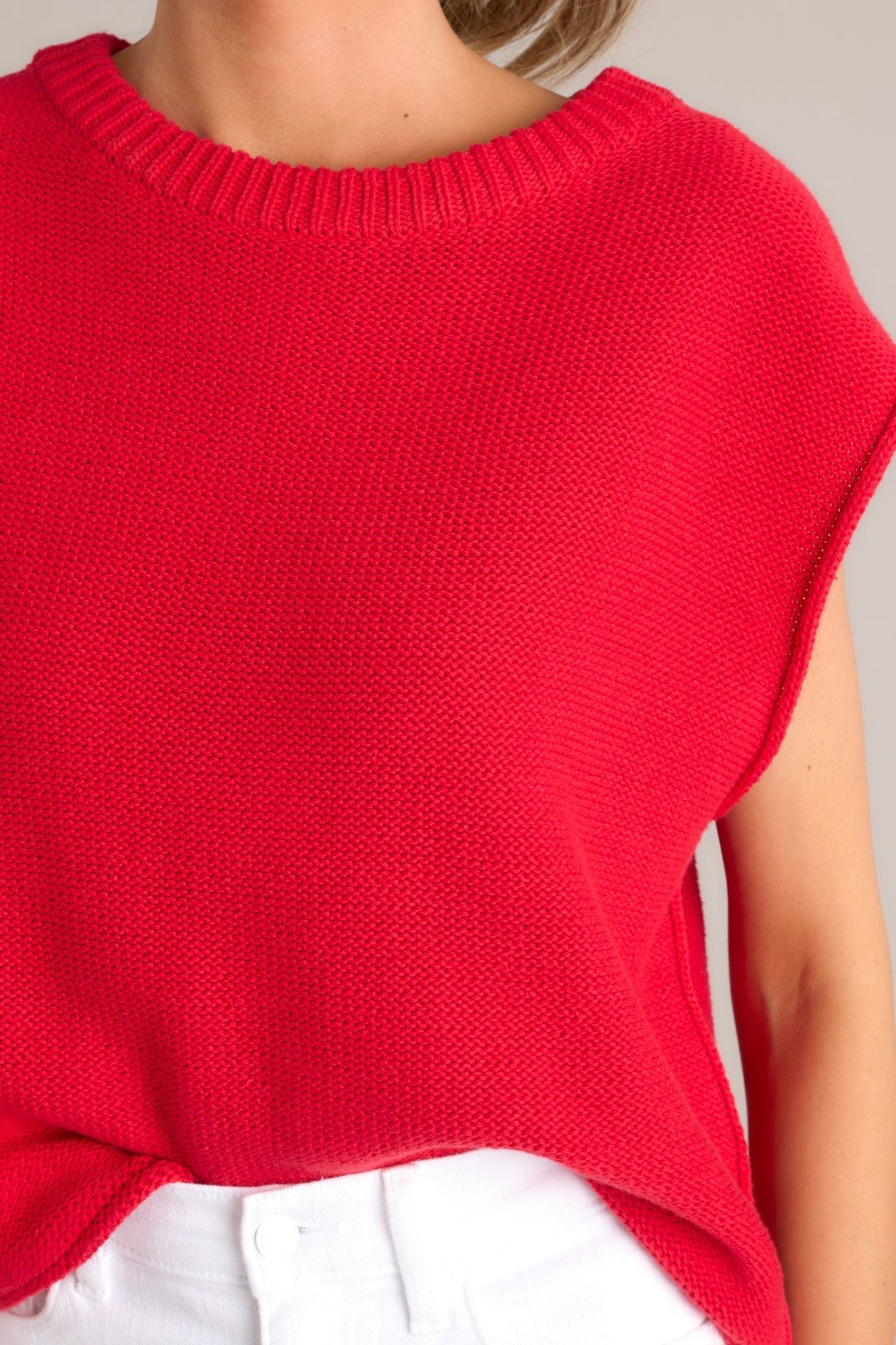 Love Like Ours Red Sweater Top - Red Dress