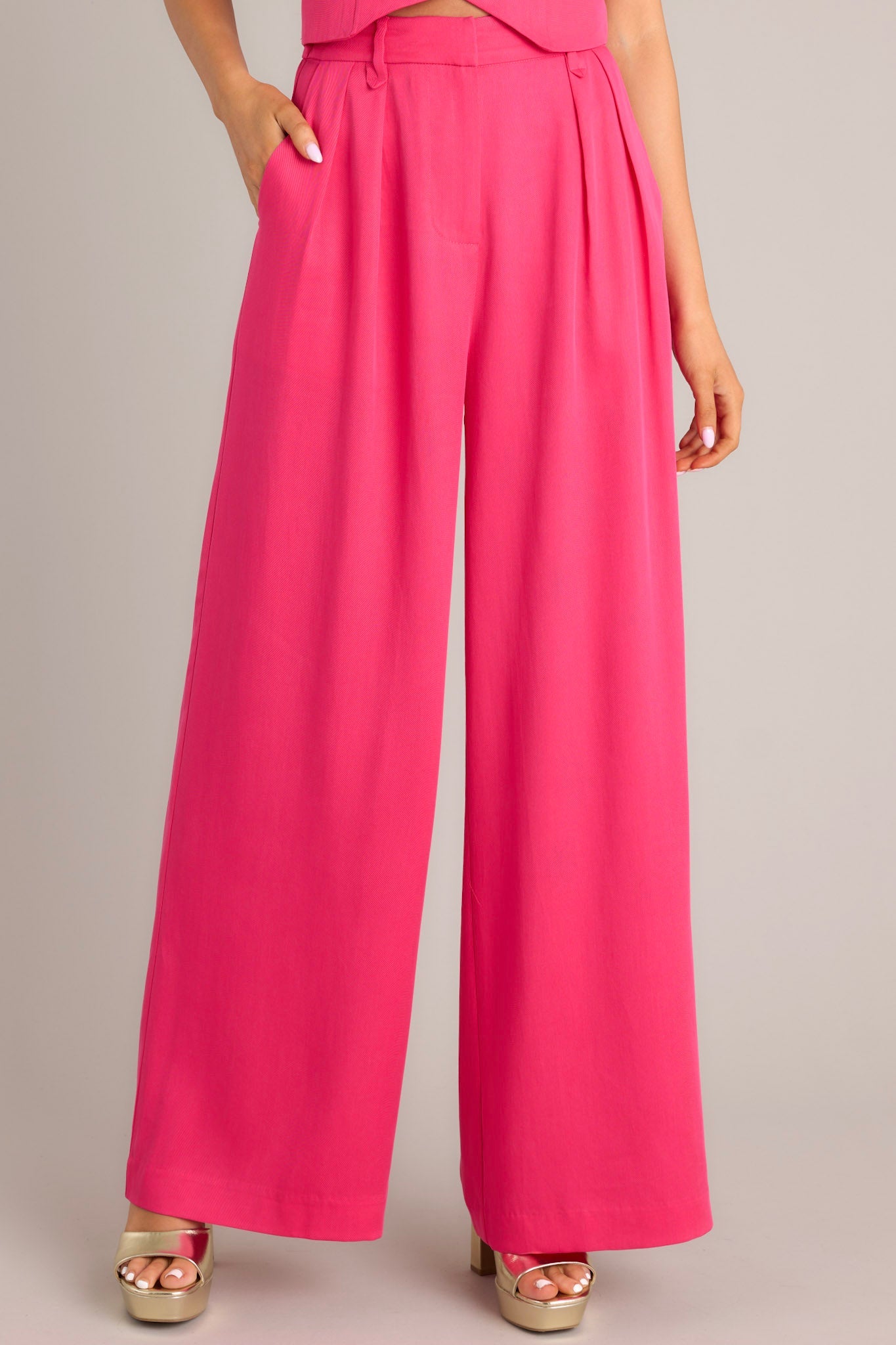 MINKPINK Fabella Wide Leg Pant - Red Dress