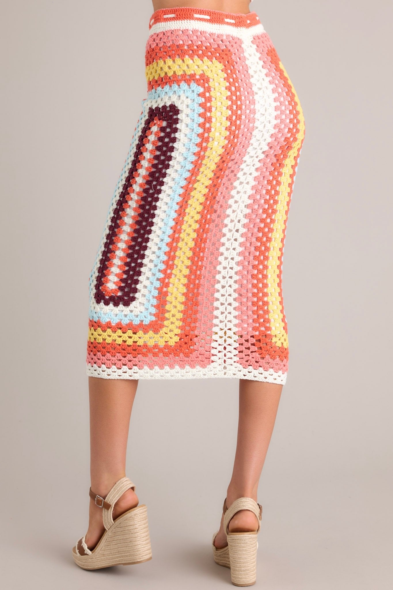 MINKPINK Gardenia Crochet Knit Skirt - Red Dress