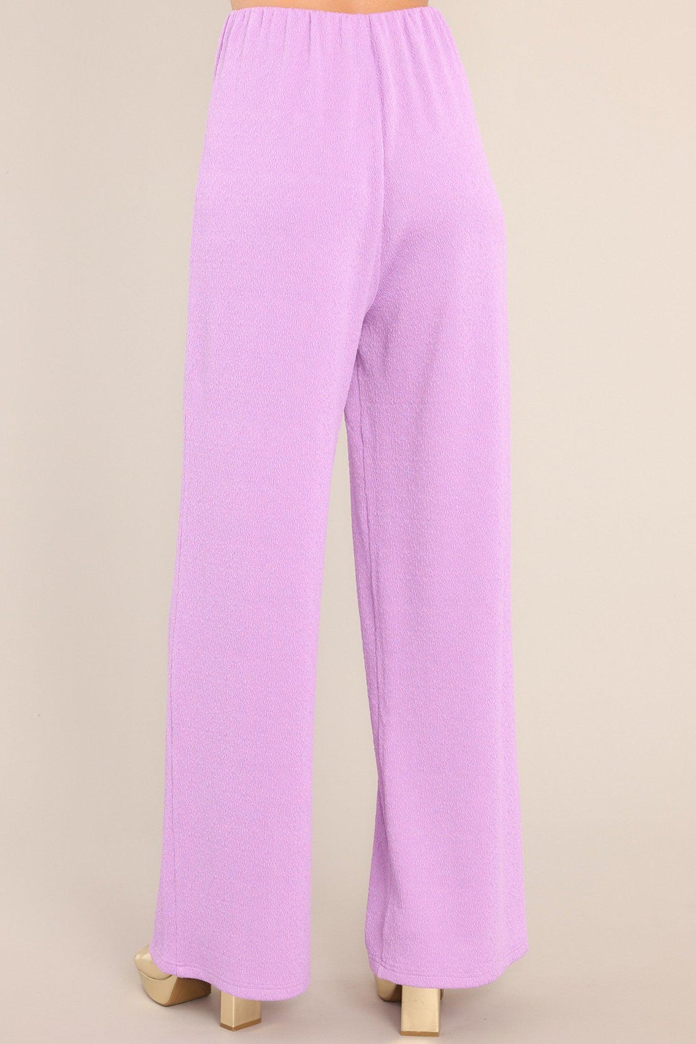 MINKPINK Unity Ring Textured Lilac Pants - Red Dress