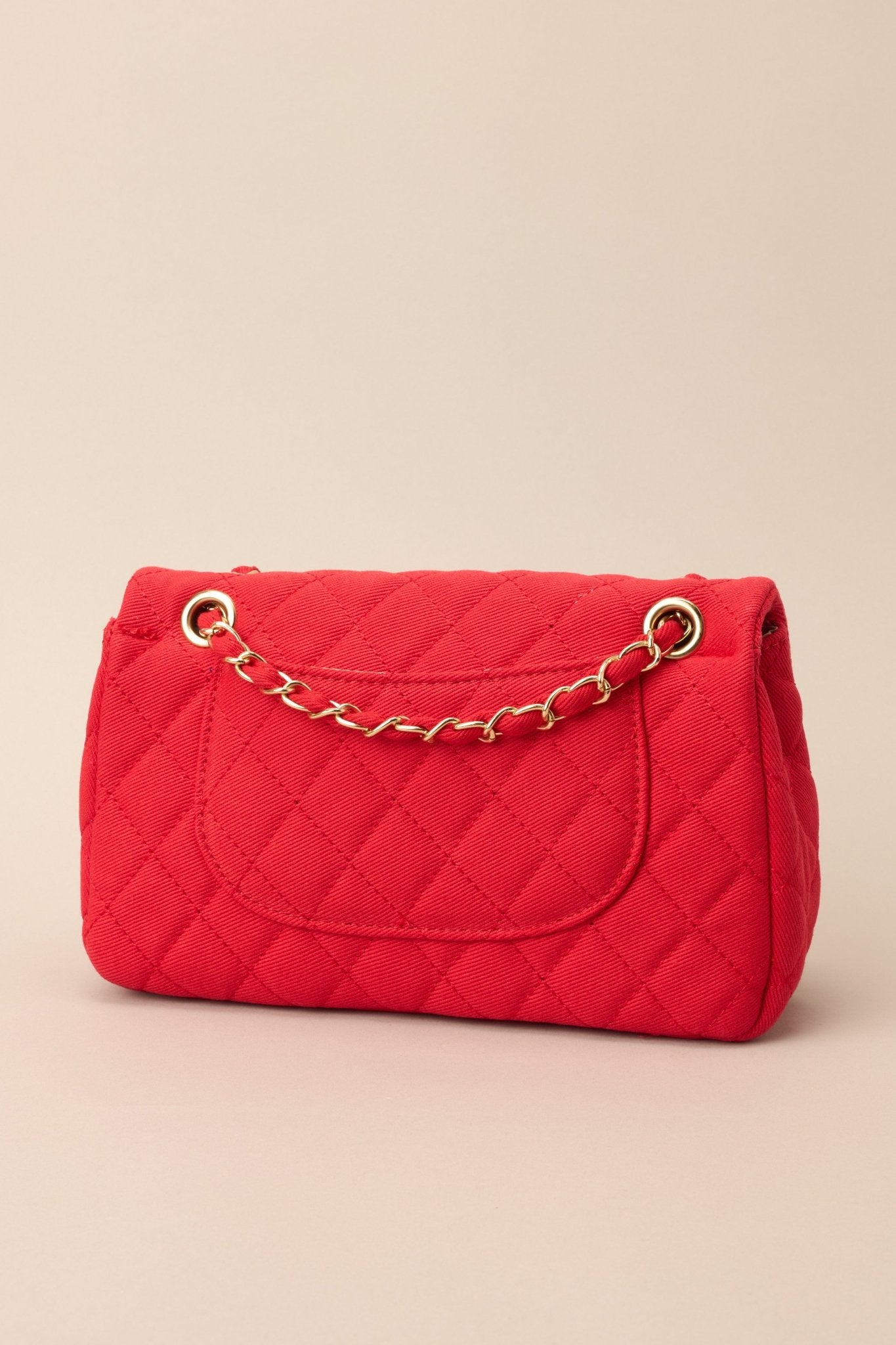 Move On Red Quilted Handbag - Red Dress