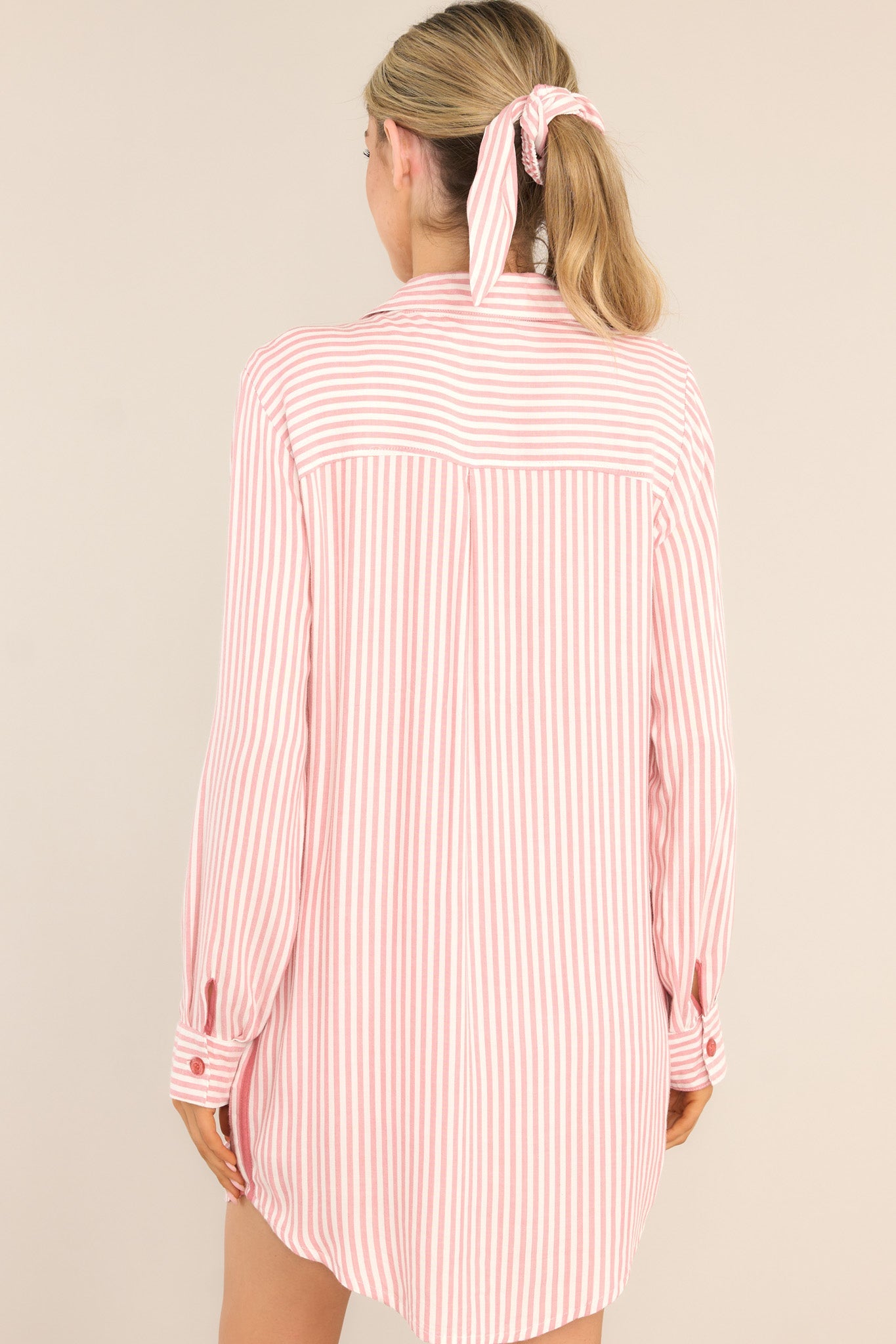 PJ Salvage Stripe Hype Pink Nightshirt - Red Dress