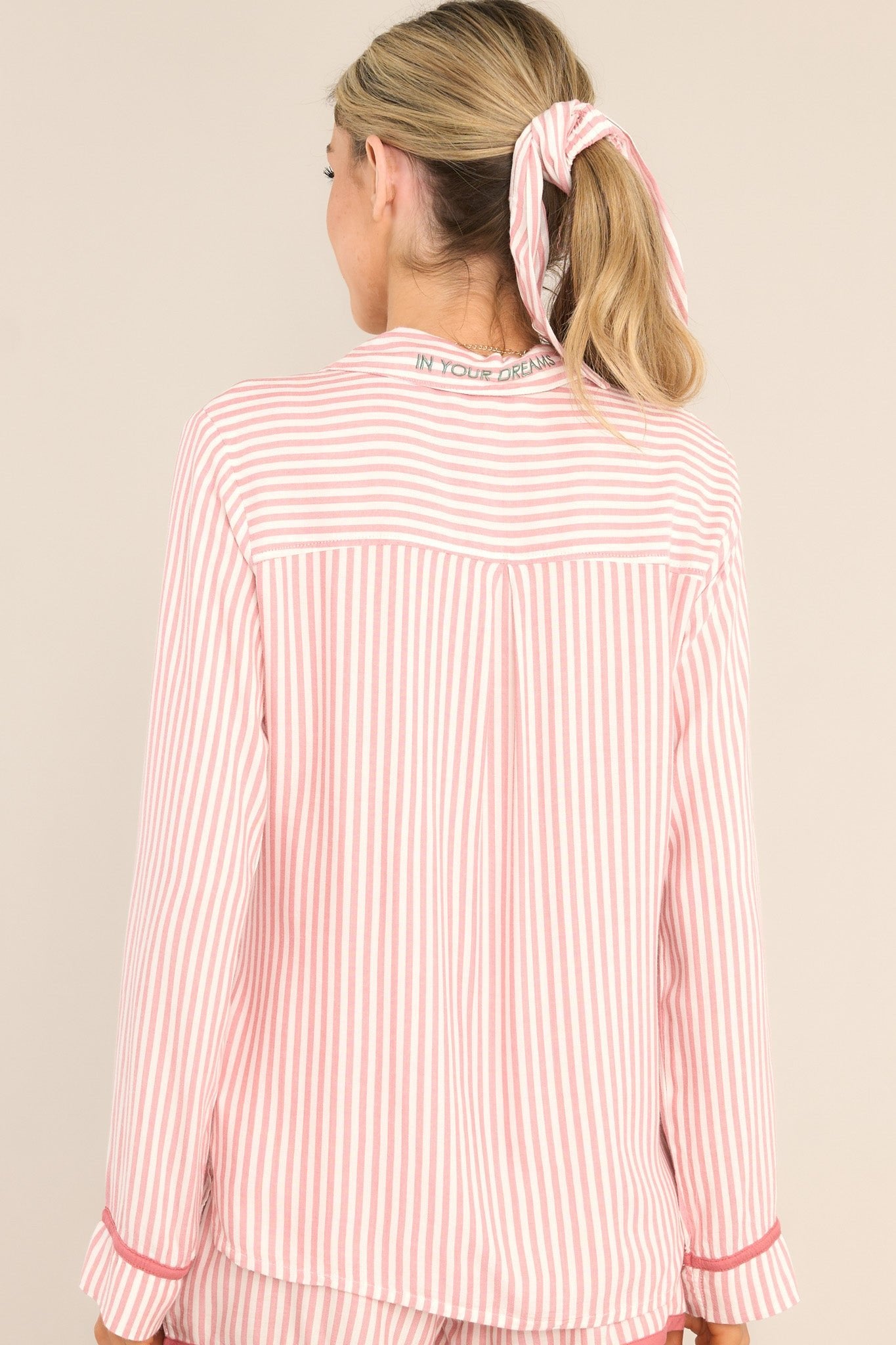 PJ Salvage Stripe Hype Pink PJ Top - Red Dress