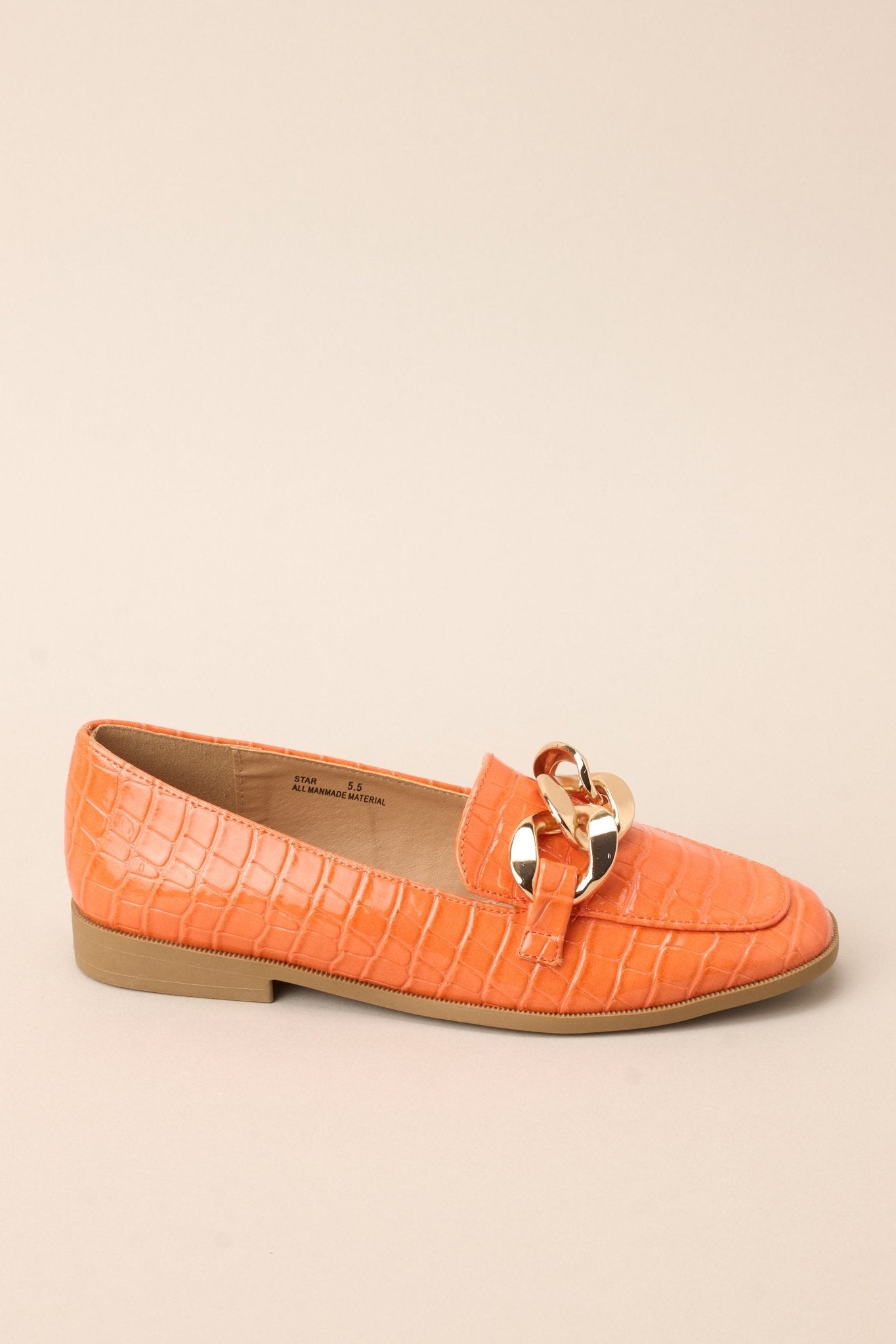 Put A Pin In It Orange Loafers - Red Dress