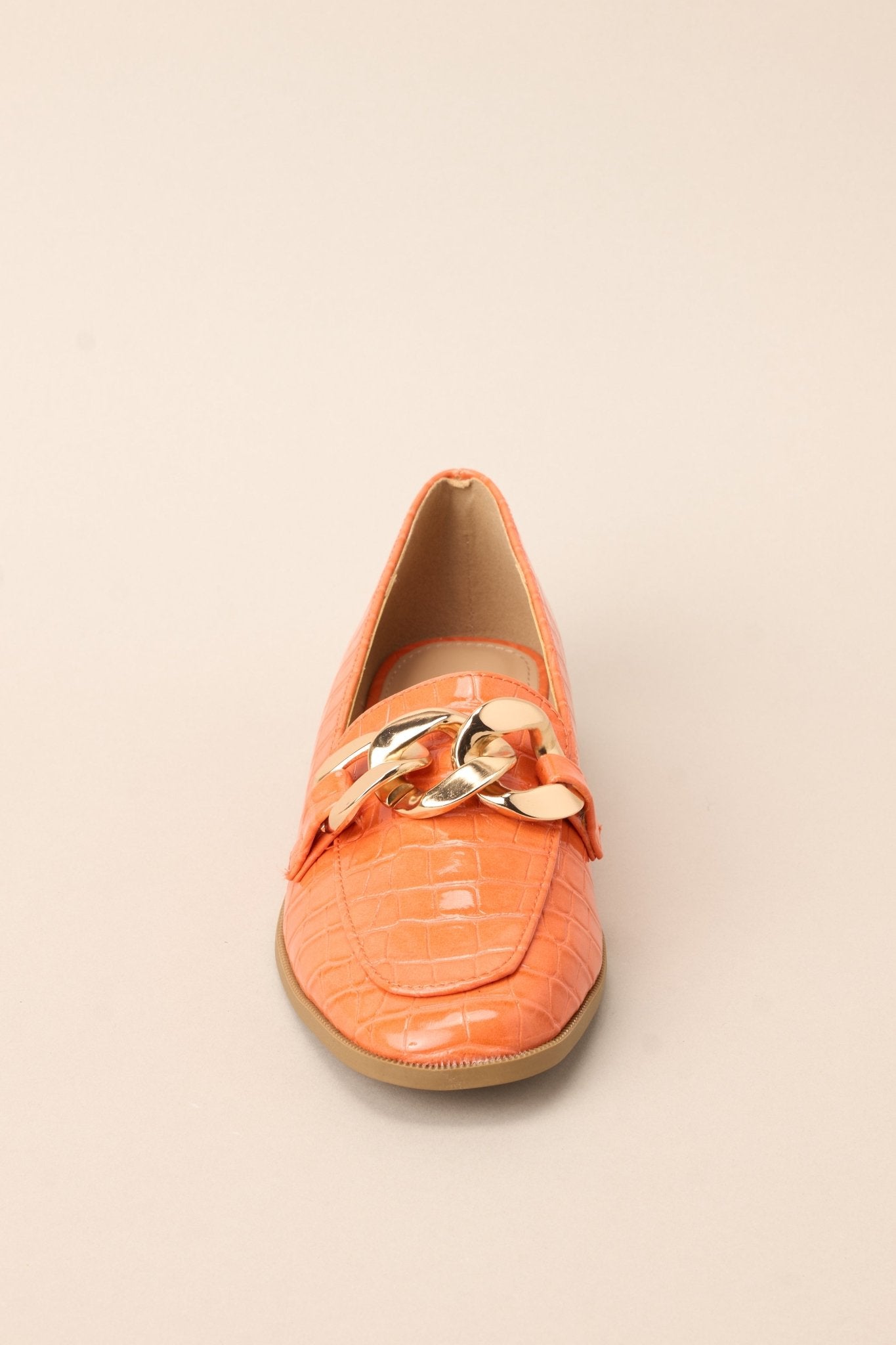 Put A Pin In It Orange Loafers - Red Dress