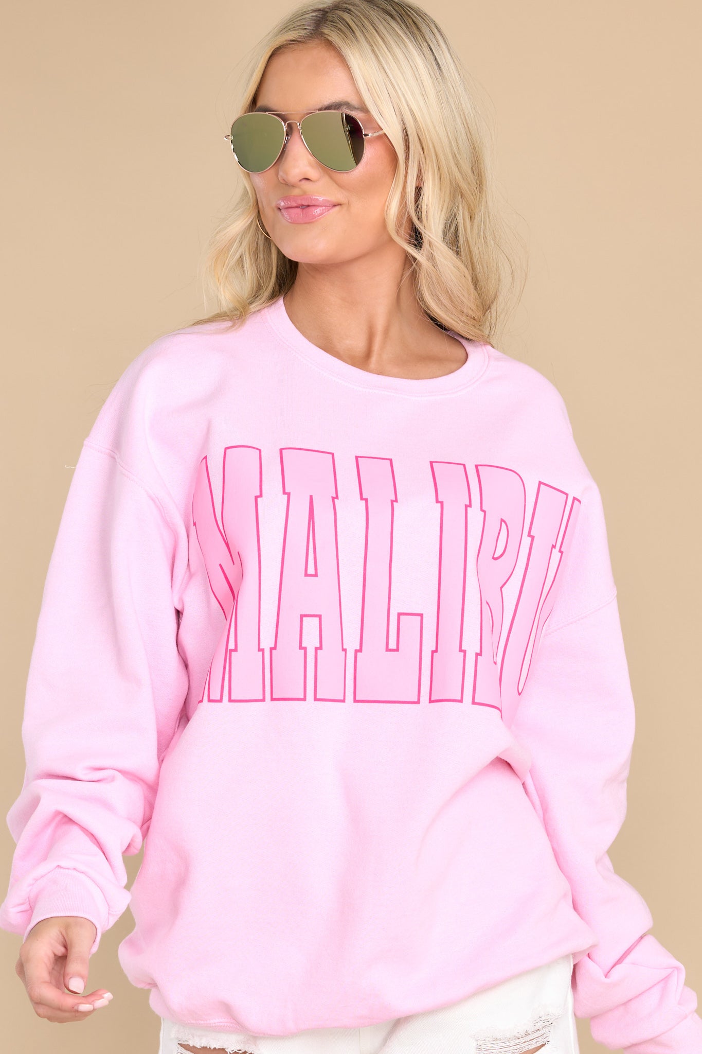 Baby Pink Oversized Sweatshirt