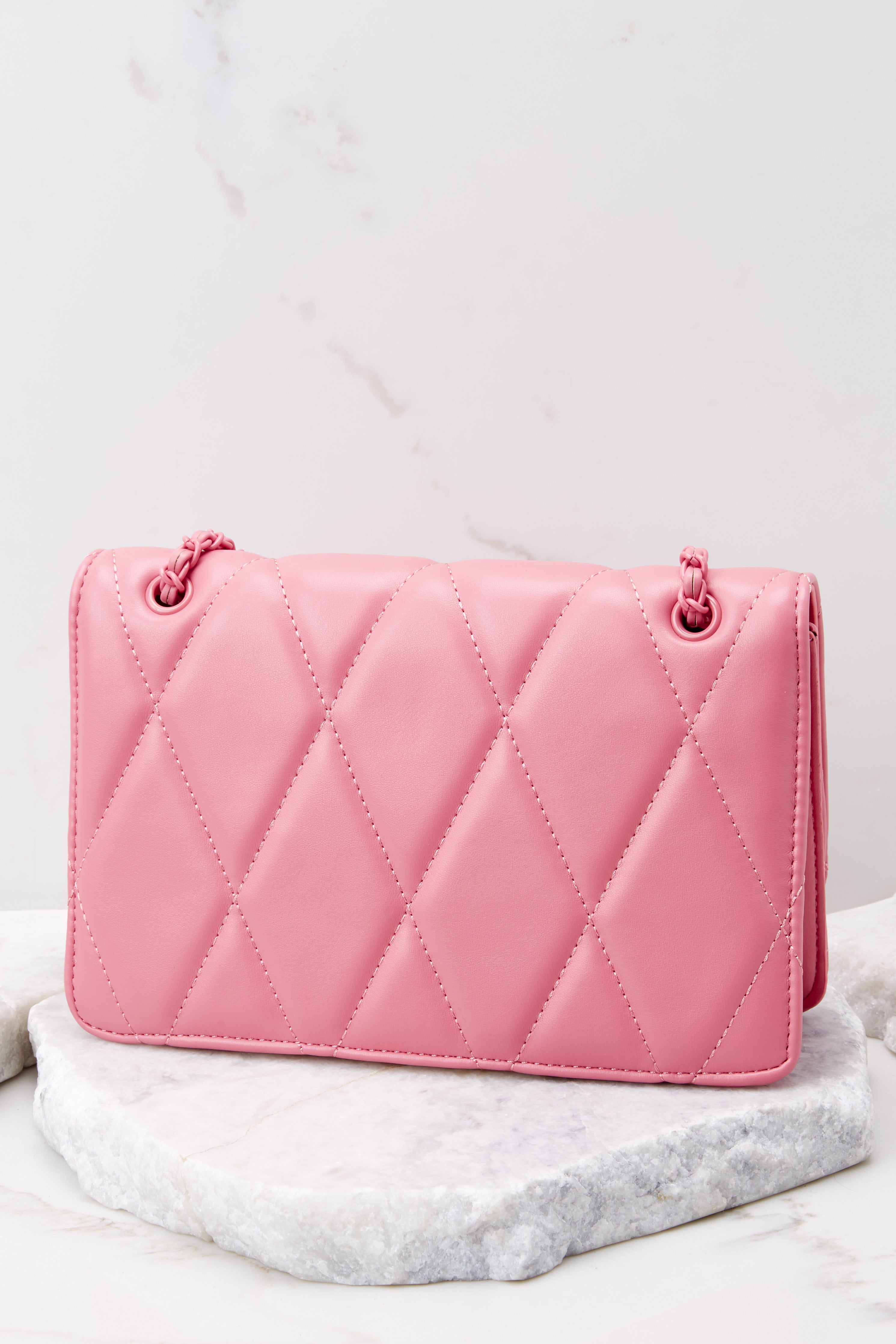 Chanel Pink Lambskin Quilted Pick Me Up Wallet On Chain With Chain