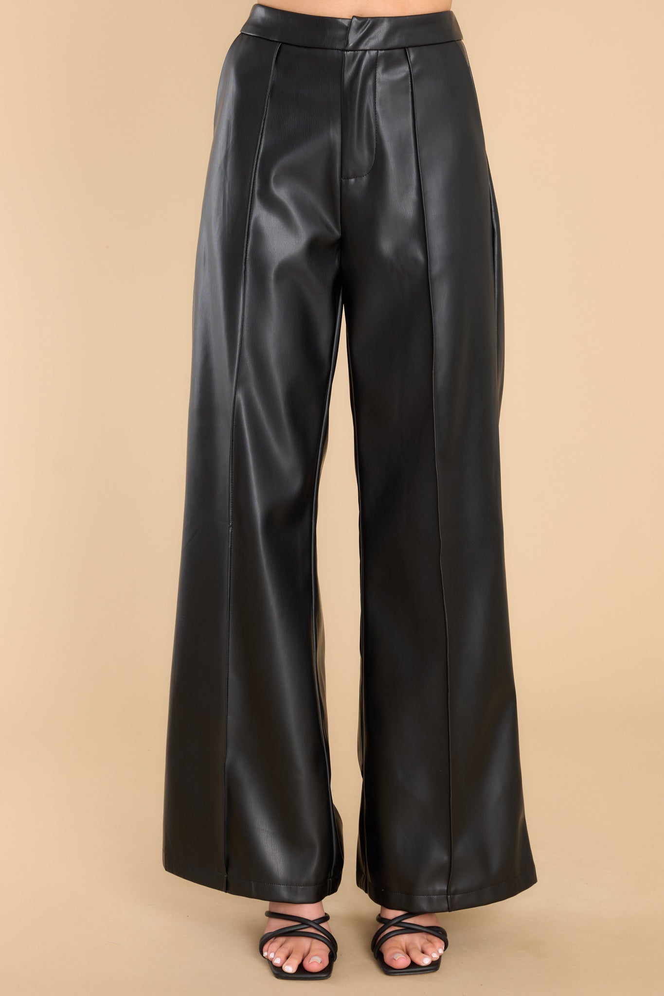 Back And Better Black Faux Leather Pants