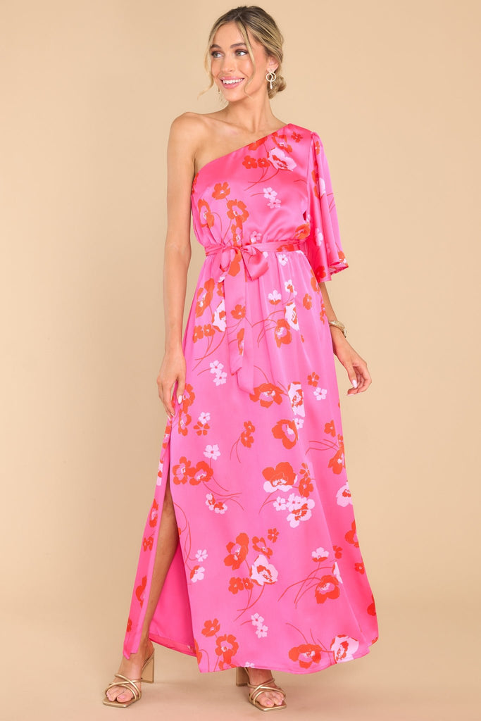 Stunning Hot Pink Floral Maxi Dress - Maxi Dresses | Red Dress