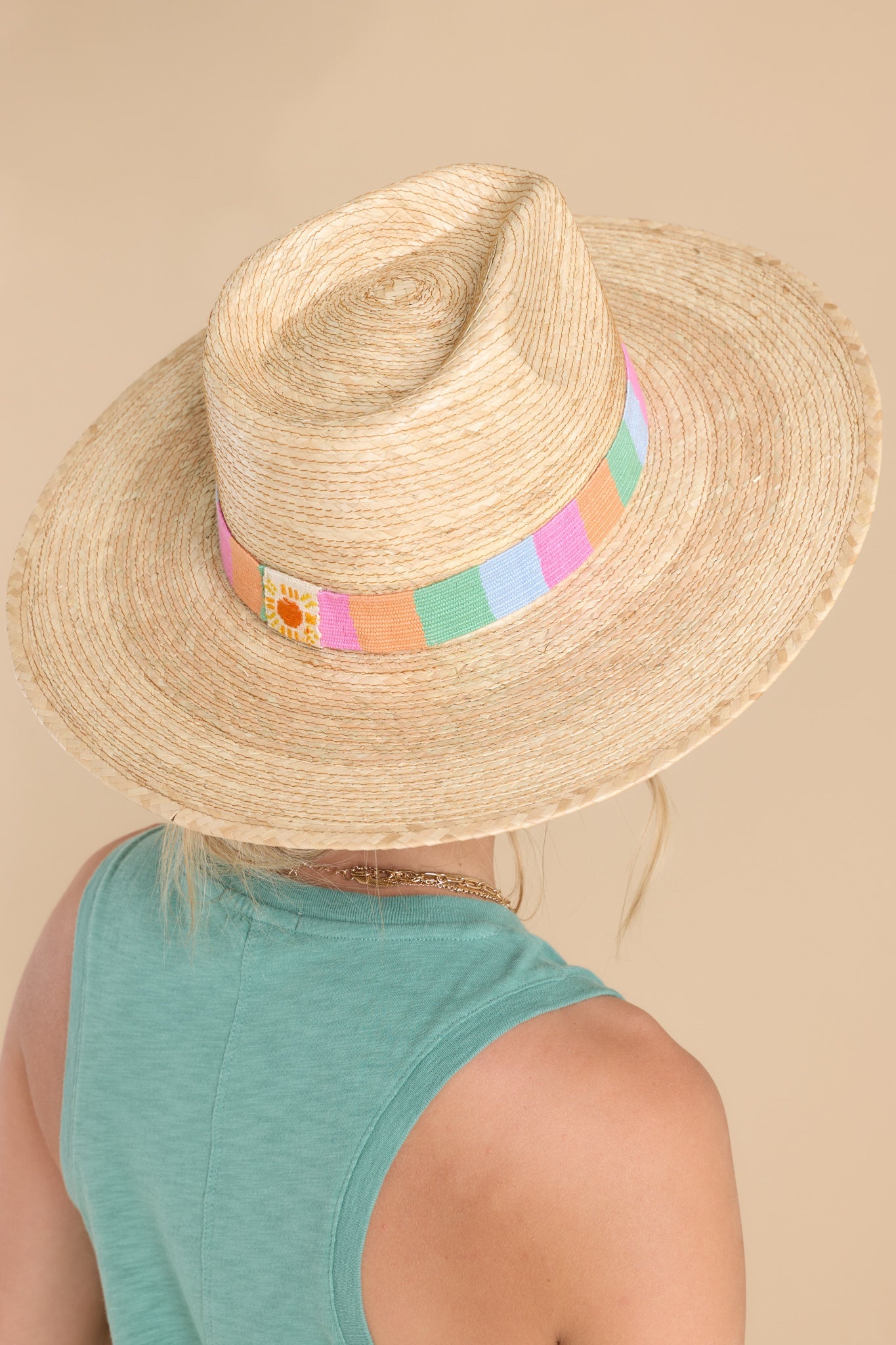 Griselda Palm Hat - Red Dress