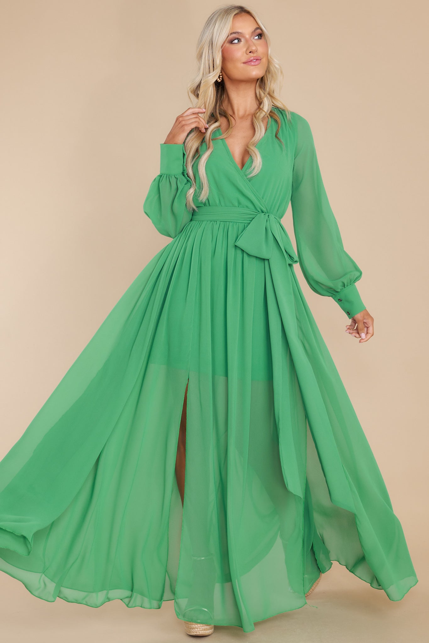 Hard To Impress Green Maxi Dress
