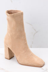 Tan flat hot sale booties